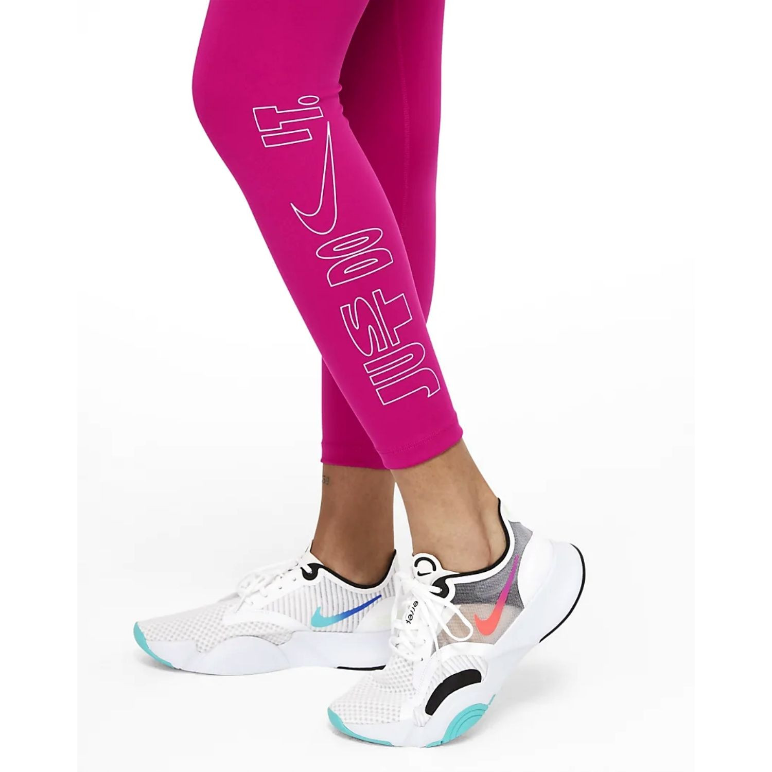 Legíny NIKE One Icon Clash 7/8 Pink - Legíny - 4