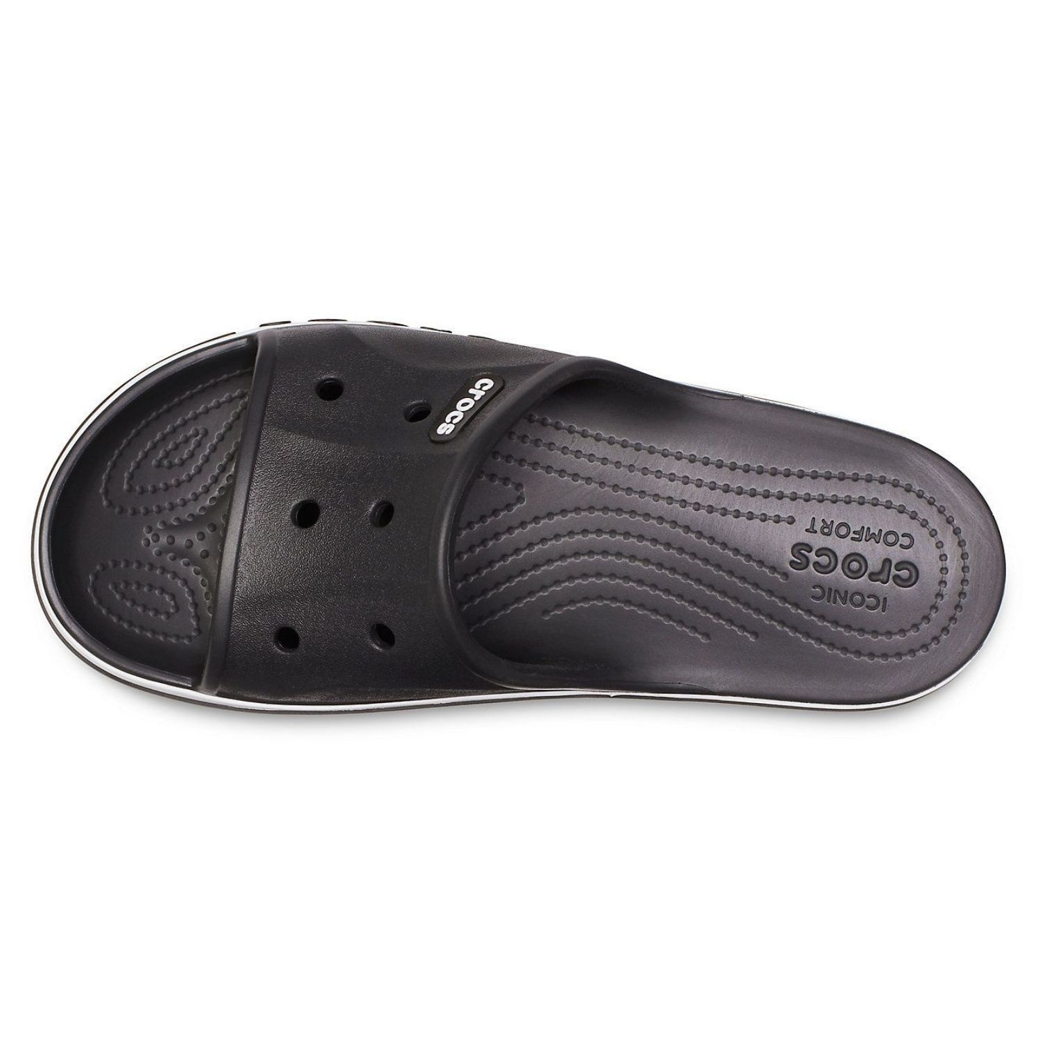 Šľapky CROCS Bayaband Slide Black/White - Šľapky a sandále - 3