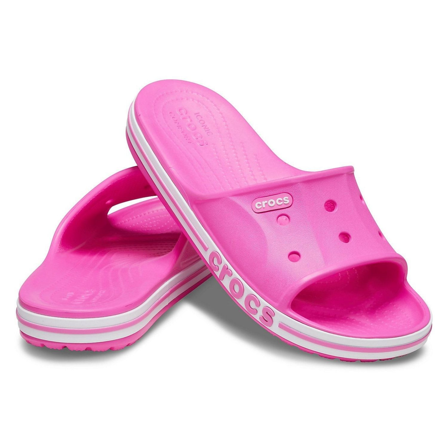 Šľapky CROCS Bayaband Slide Electric Pink - Šľapky a sandále - 1