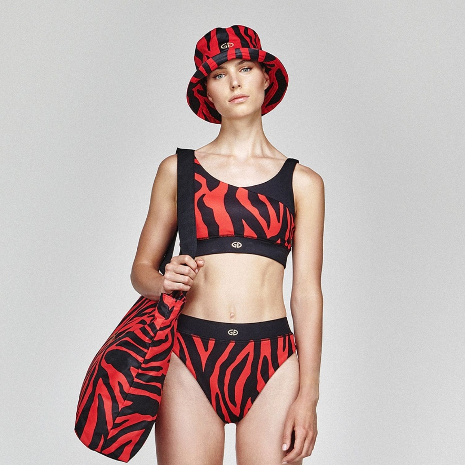 Športová podprsenka GOLDBERGH Tessy Tiger Red - Športové podprsenky - 1