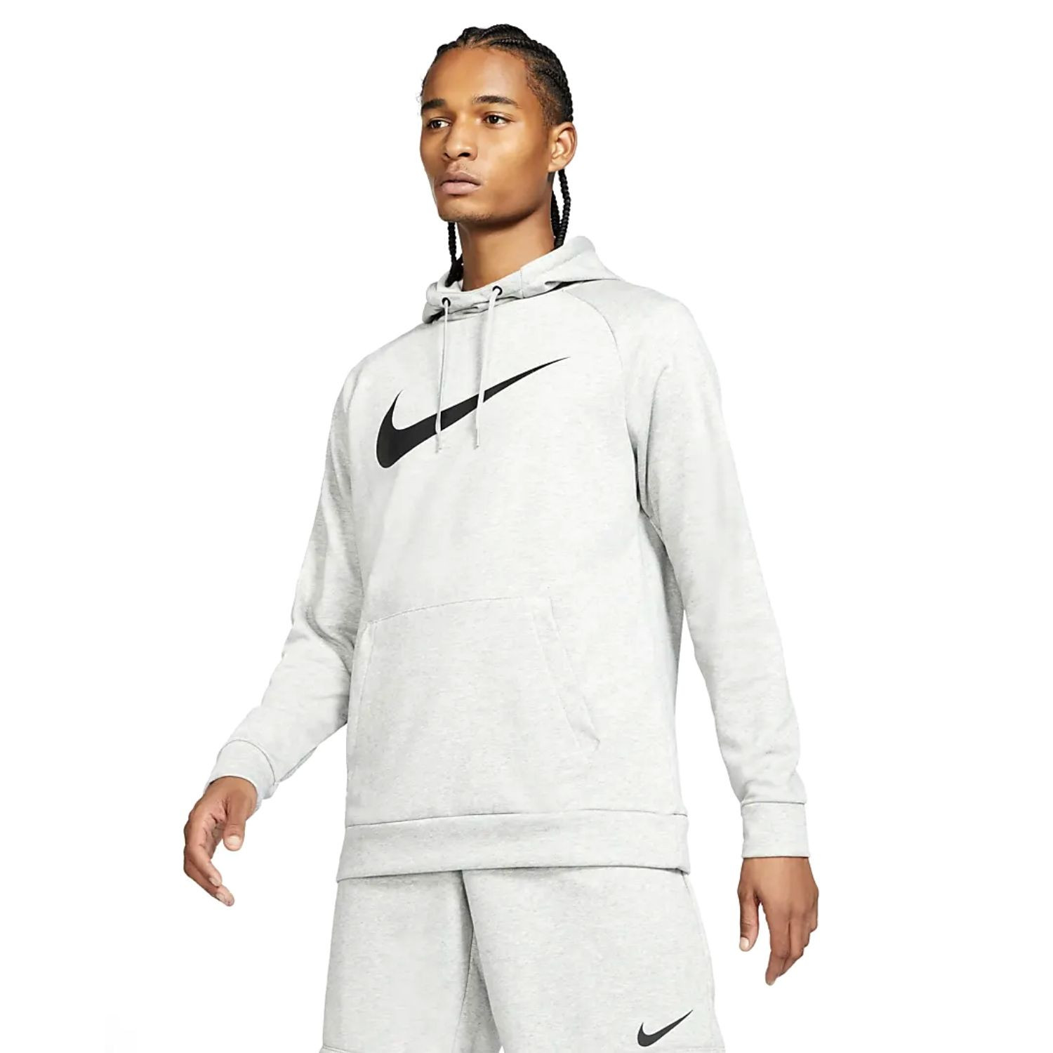 Mikina NIKE Dri-FIT Men's Pullover Tr Grey - Mikiny s kapucňou - 1