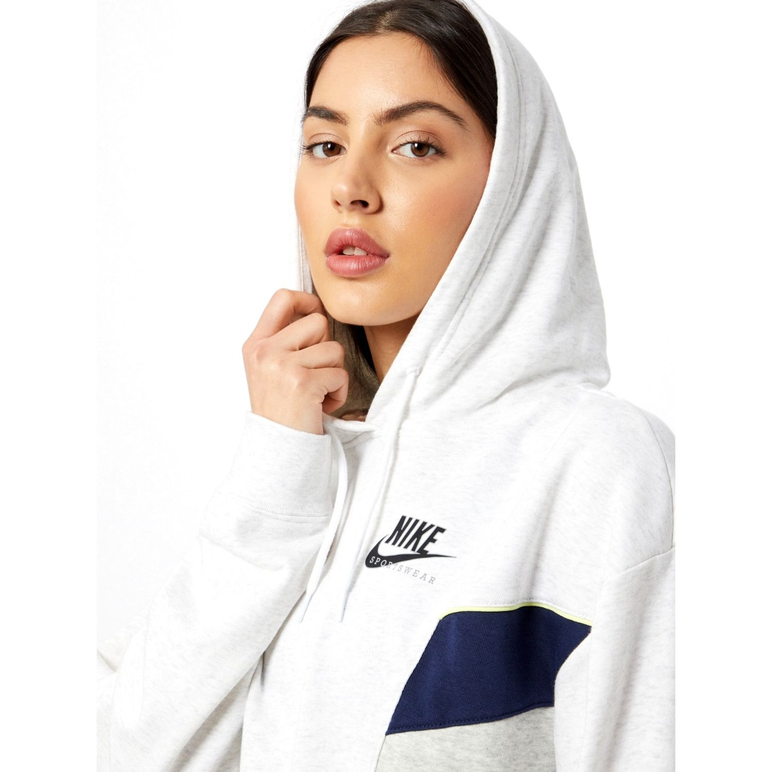 Mikina NIKE Sportswear Heritage W Grey - Mikiny s kapucňou - 3