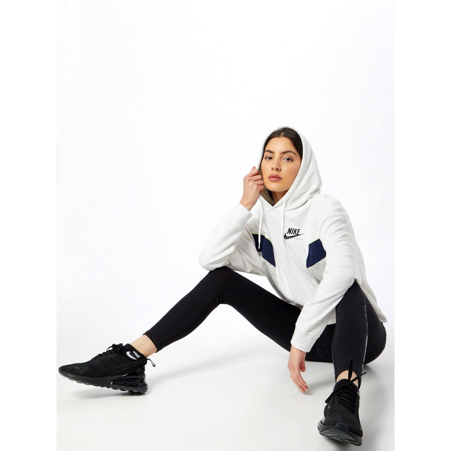 Mikina NIKE Sportswear Heritage W Grey - Mikiny s kapucňou - 4