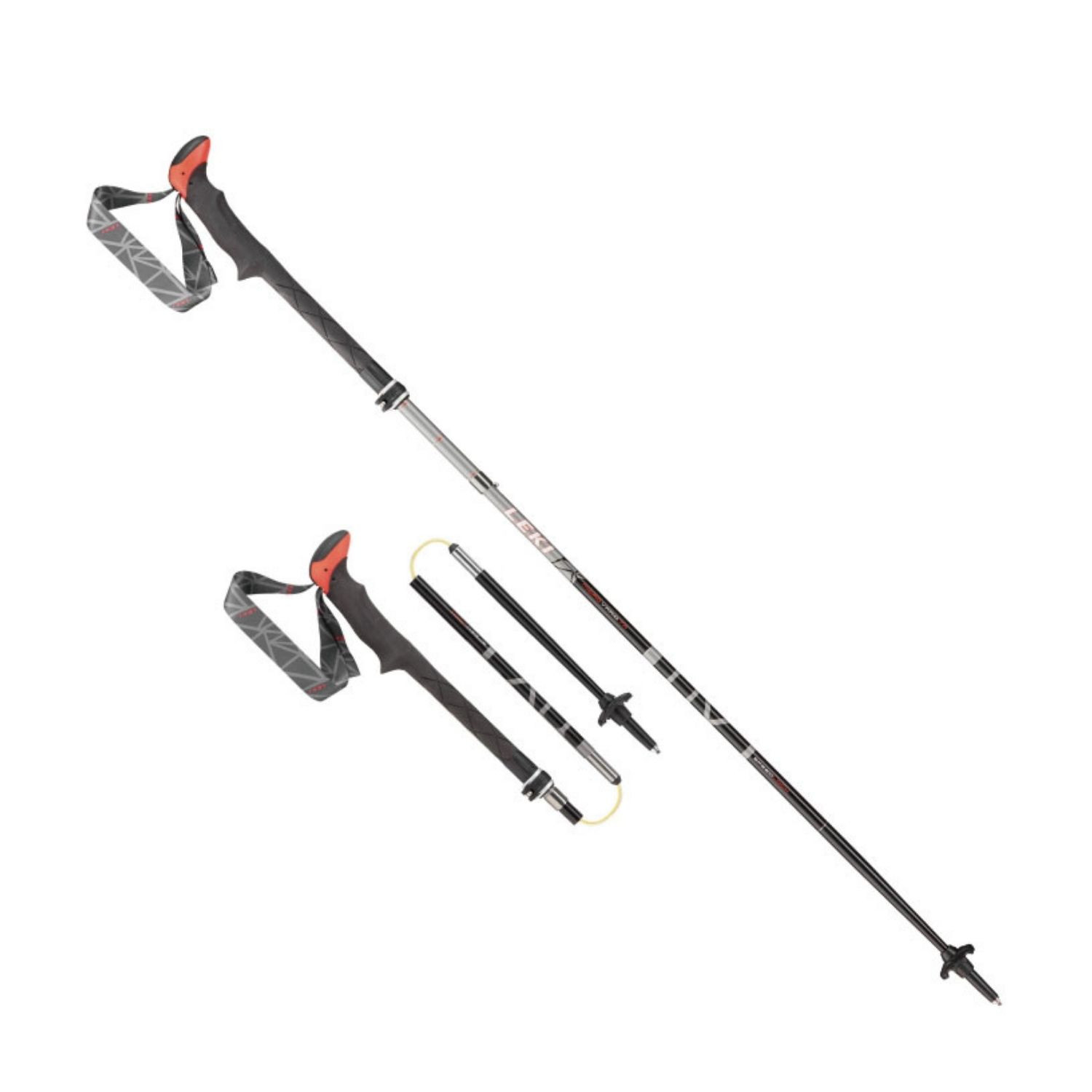 Trekingové palice LEKI Micro Vario TA Black/White 110-130 cm - Trekingové palice - 1