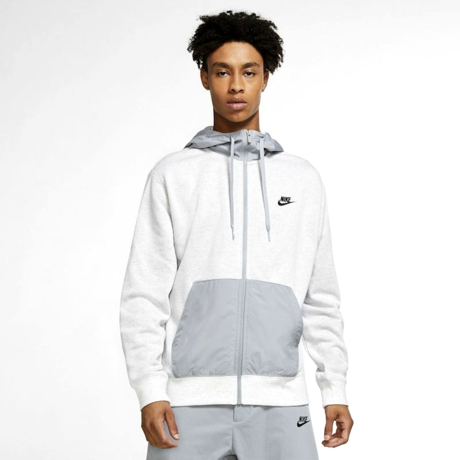 Mikina NIKE Sportswear Men's Full-Zip Grey - Mikiny s kapucňou - 1