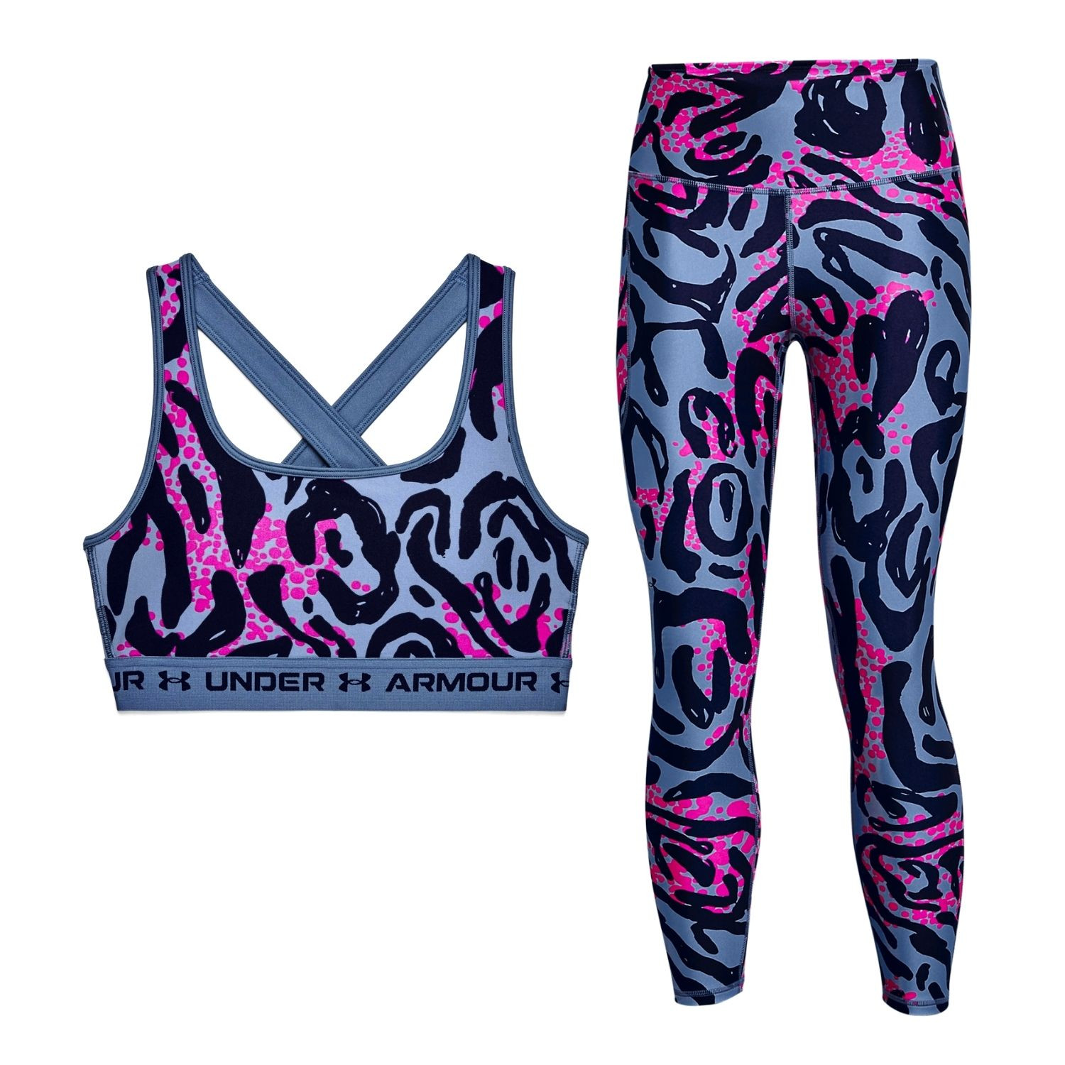 Komplet UNDER ARMOUR HG Armour Printed Blue - Športové podprsenky - 2