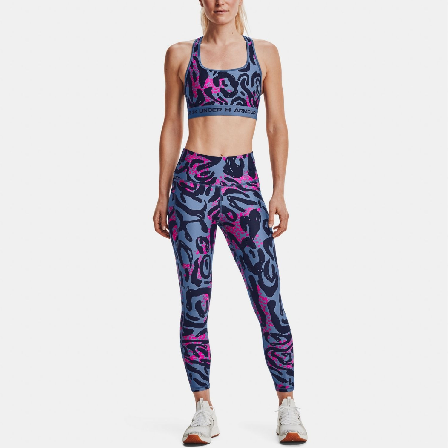 Komplet UNDER ARMOUR HG Armour Printed Blue - Športové podprsenky - 1