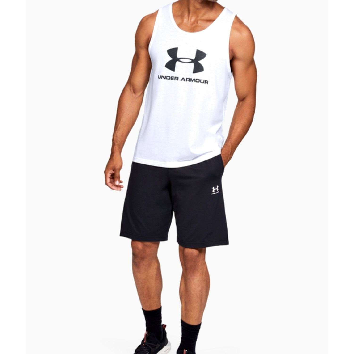 Tielko UNDER ARMOUR UA Sportstyle Logo Tank White - OBLEČENIE - 2