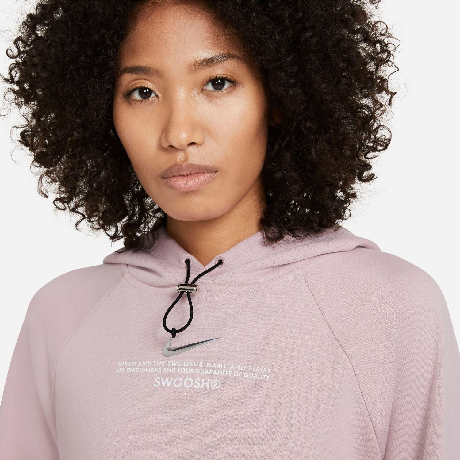 Mikina NIKE Sportswear Swoosh Women's French Terry Pink - Mikiny s kapucňou - 4