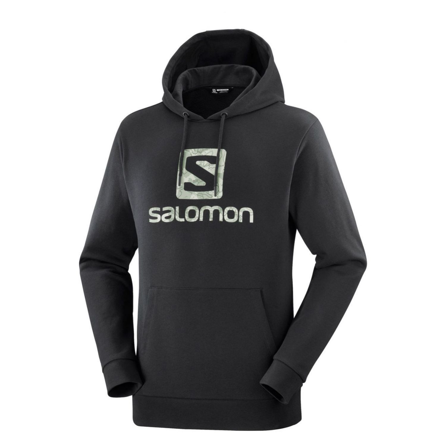 Mikina SALOMON Outlife Logo Pullover Hoodie Black - Mikiny s kapucňou - 4