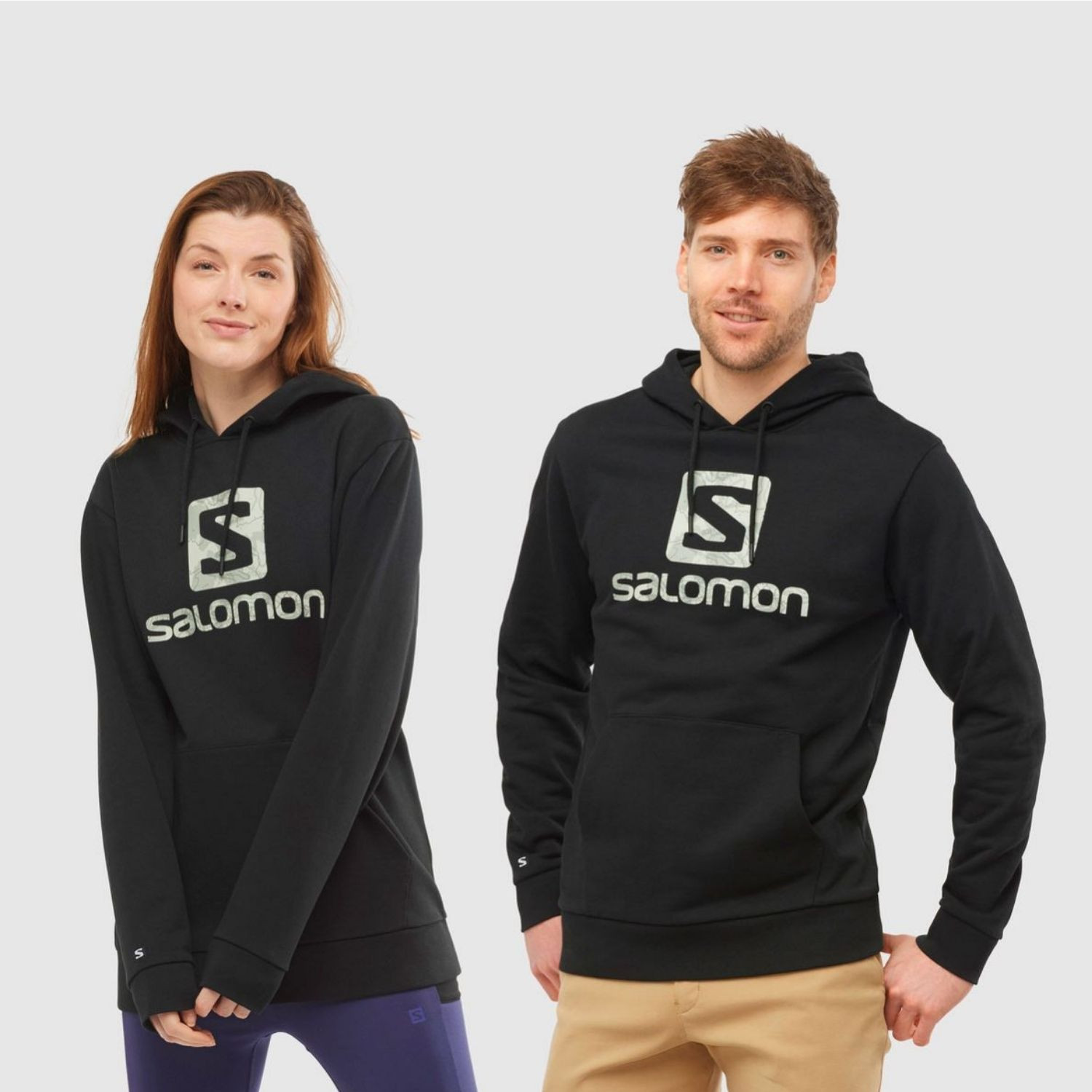 Mikina SALOMON Outlife Logo Pullover Hoodie Black - Mikiny s kapucňou - 1