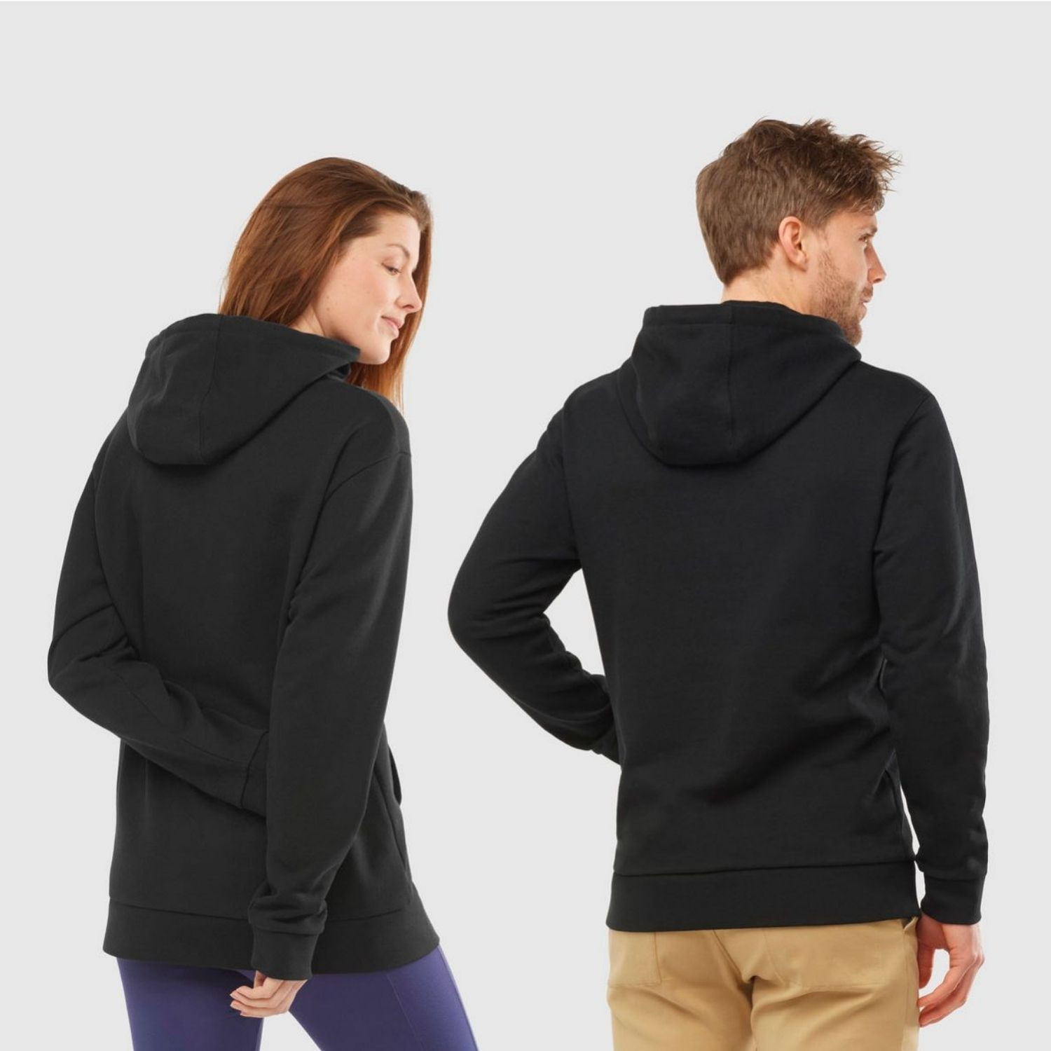 Mikina SALOMON Outlife Logo Pullover Hoodie Black - Mikiny s kapucňou - 2