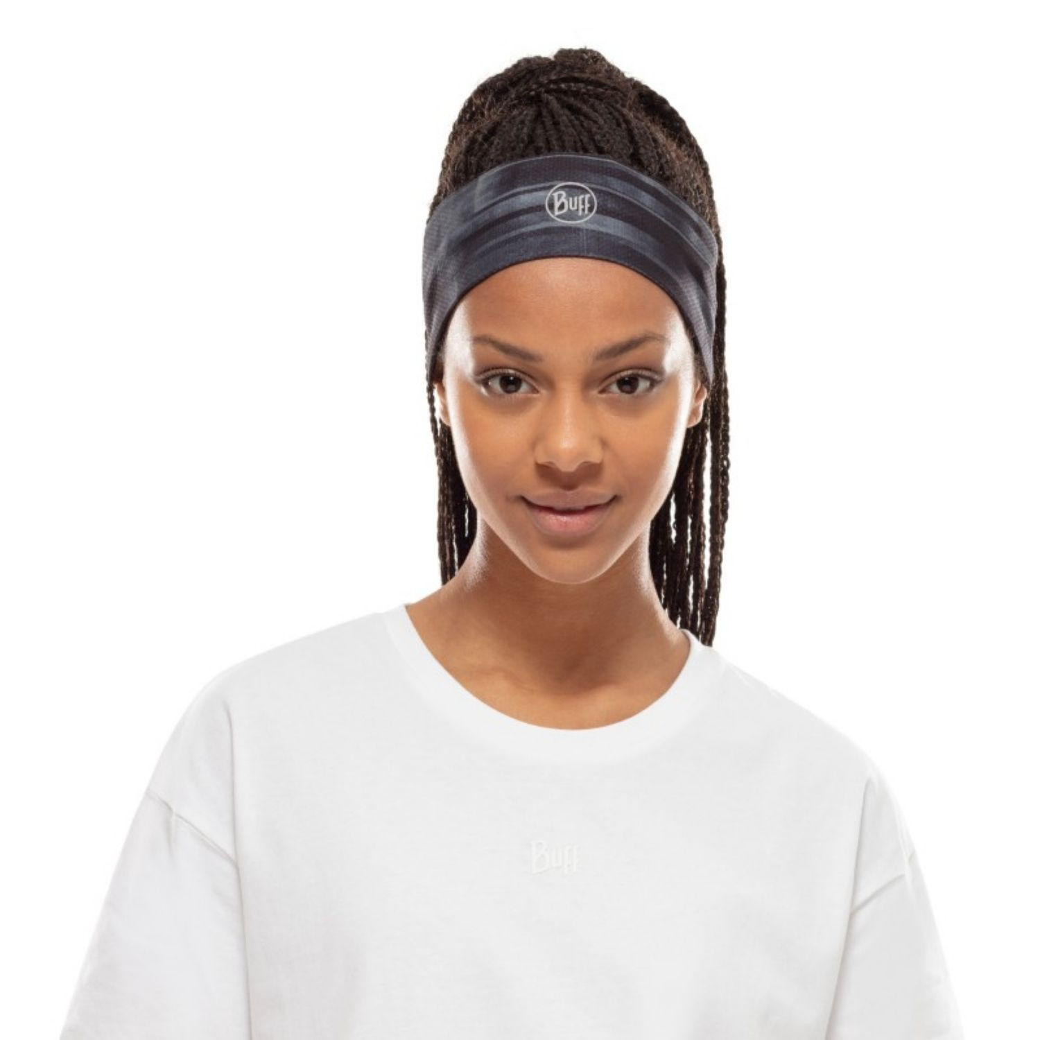 Čelenka BUFF Reflective Fastwick Headband Barriers Graphite - Čiapky - 2