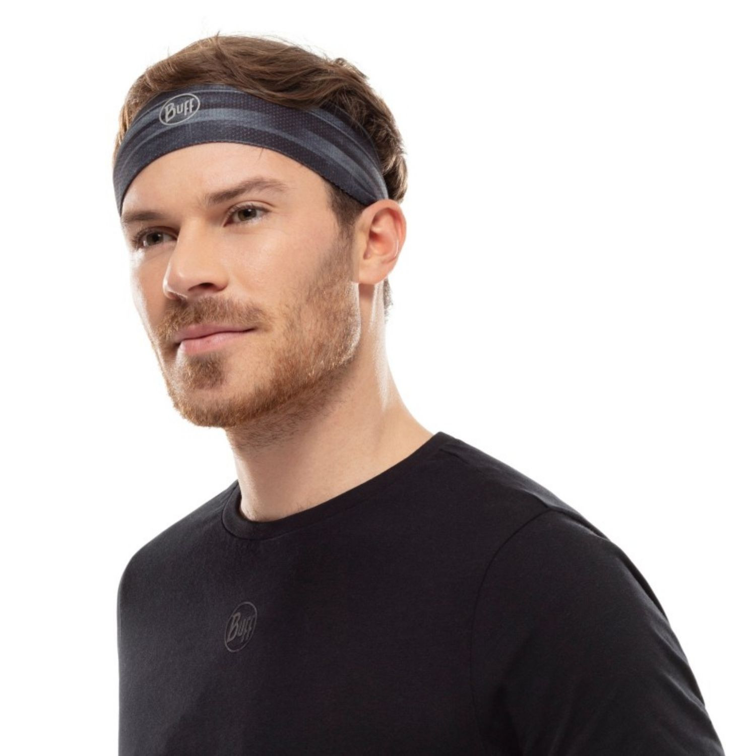 Čelenka BUFF Reflective Fastwick Headband Barriers Graphite - Čiapky - 3