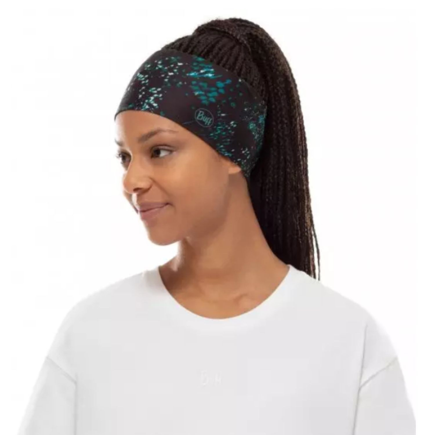 Čelenka BUFF Coolnet UV+ Headband Speckle Black - Čiapky - 2
