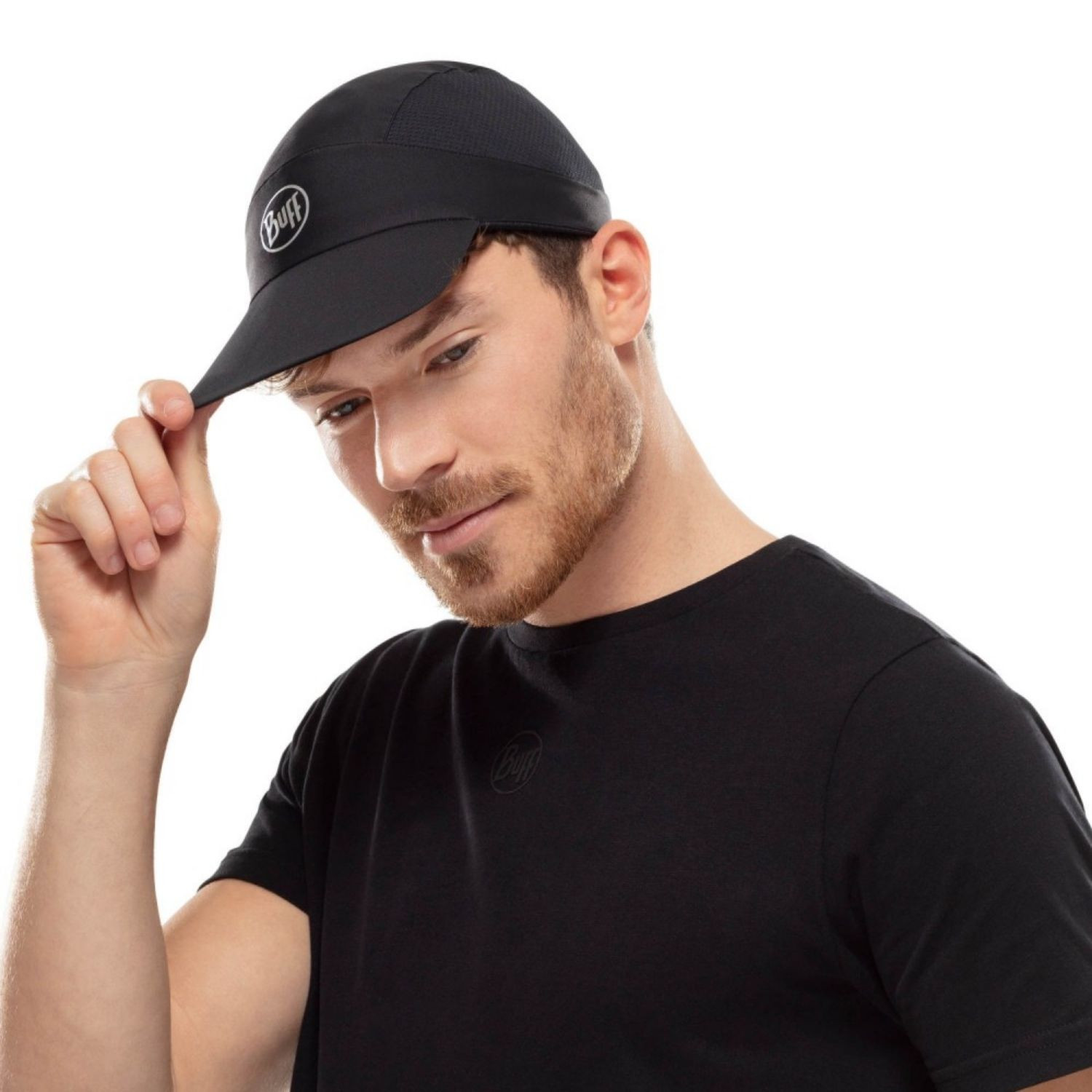 Šiltovka BUFF Pack Run Cap Solid Black - Šiltovky - 2