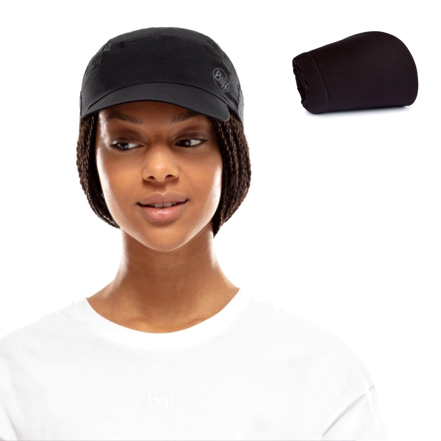 Šiltovka BUFF Pack Trek Cap Solid Black - Šiltovky - 2