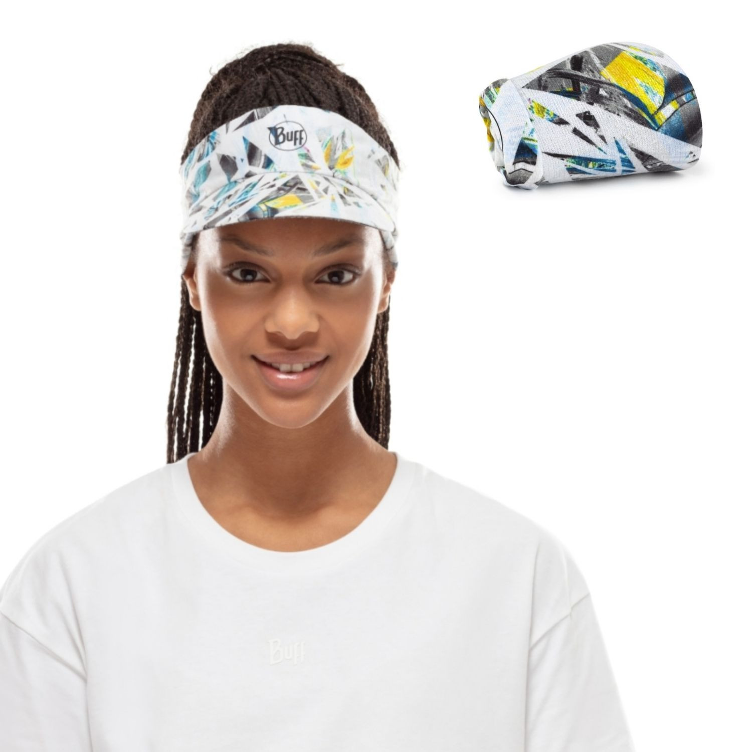 Šilt BUFF Pack Run Visor Ipe White - Šiltovky - 2