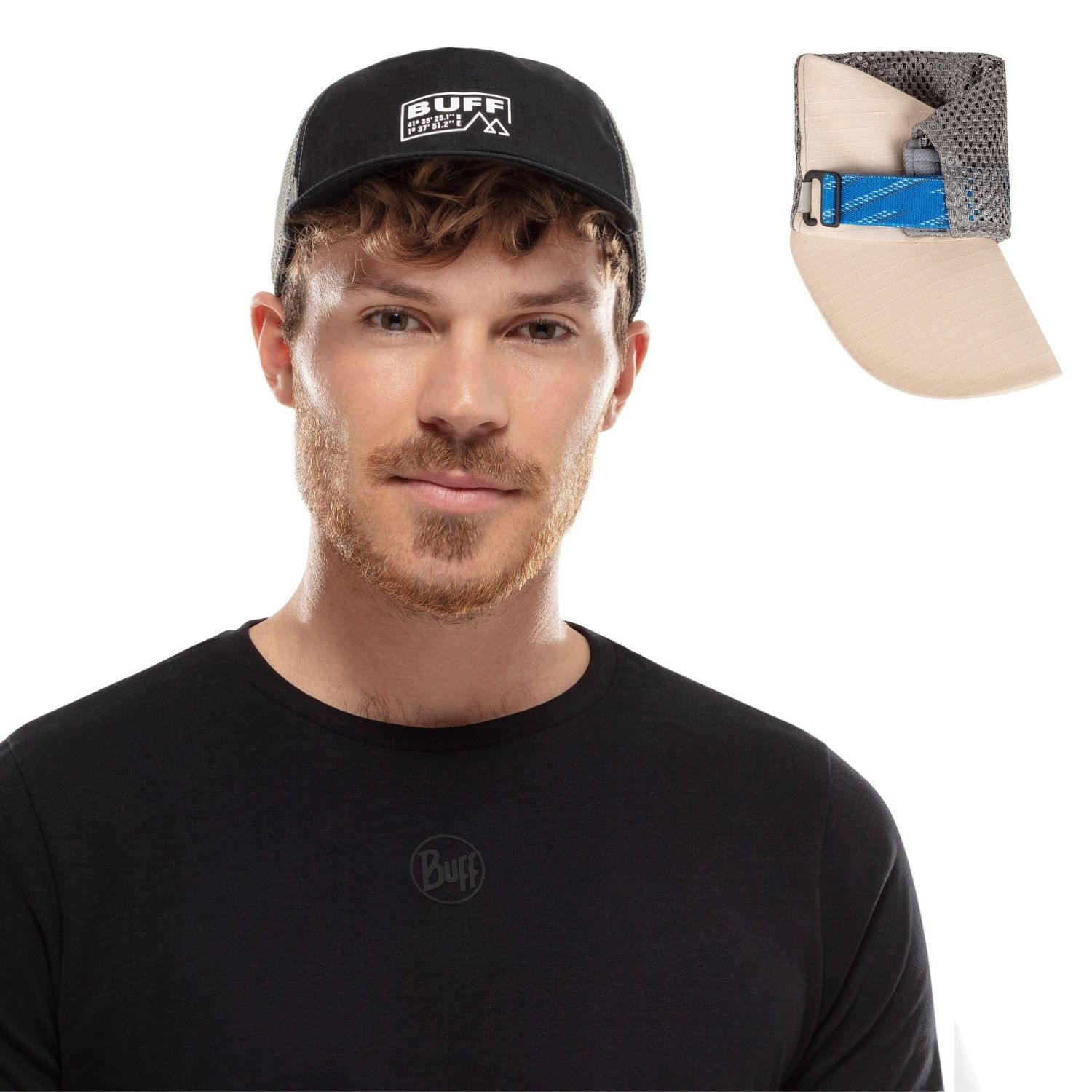 Šiltovka BUFF Trucker Cap Solid Black - Šiltovky - 3