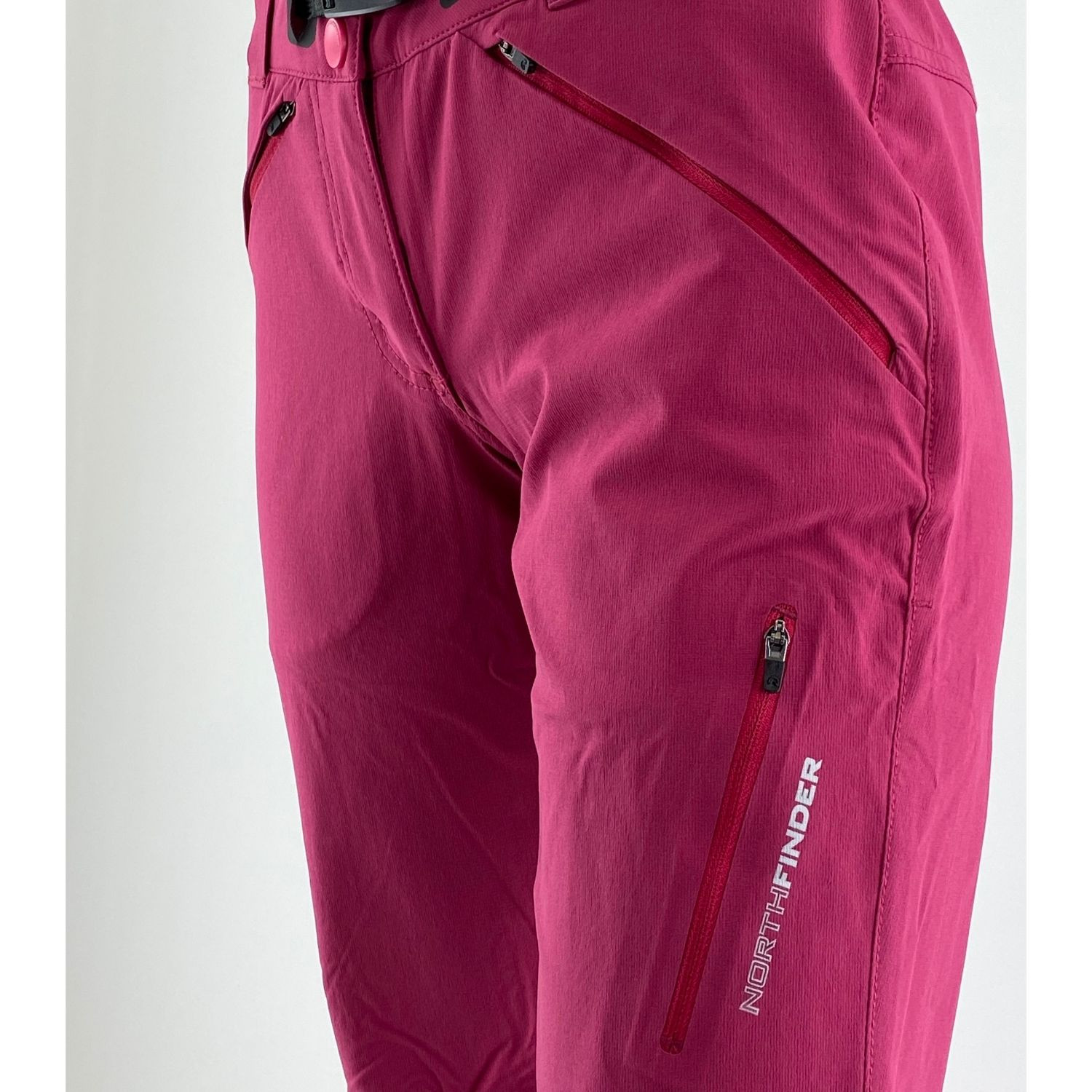 Nohavice NORTHFINDER Kolina Magenta - Turistické nohavice - 5
