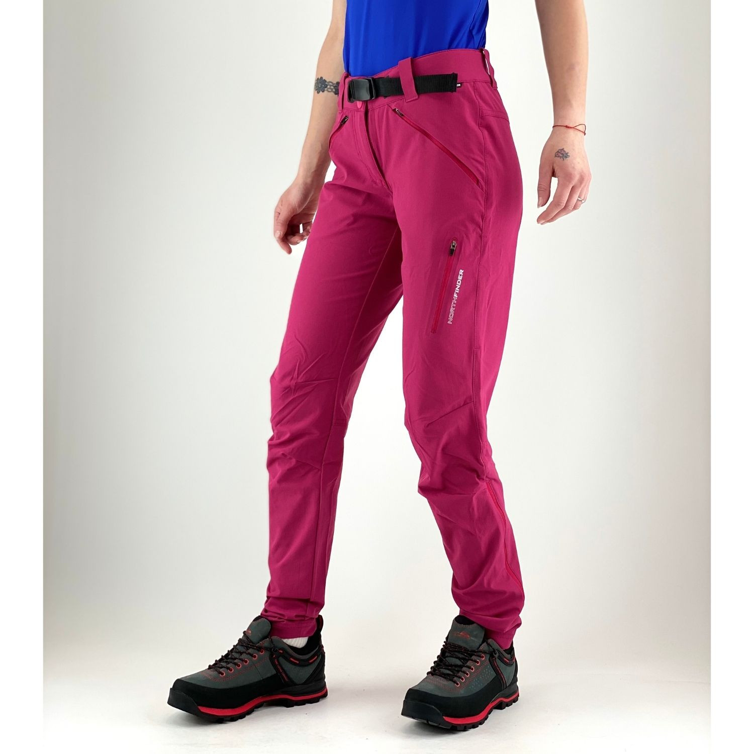 Nohavice NORTHFINDER Kolina Magenta - Turistické nohavice - 2