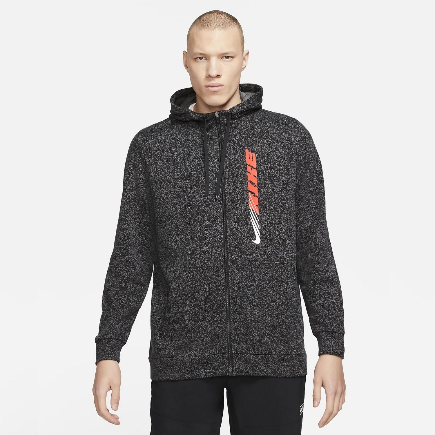 Mikina NIKE Dri-FIT Men's Full-Zip Pr Black - Mikiny s kapucňou - 1