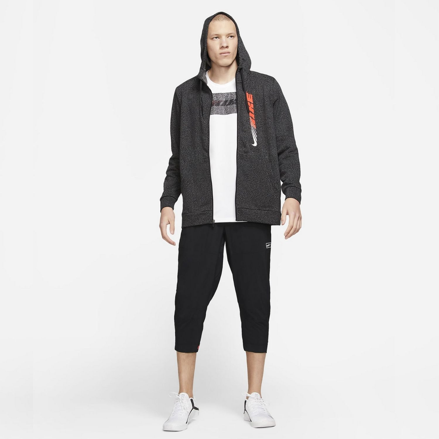 Mikina NIKE Dri-FIT Men's Full-Zip Pr Black - Mikiny s kapucňou - 5