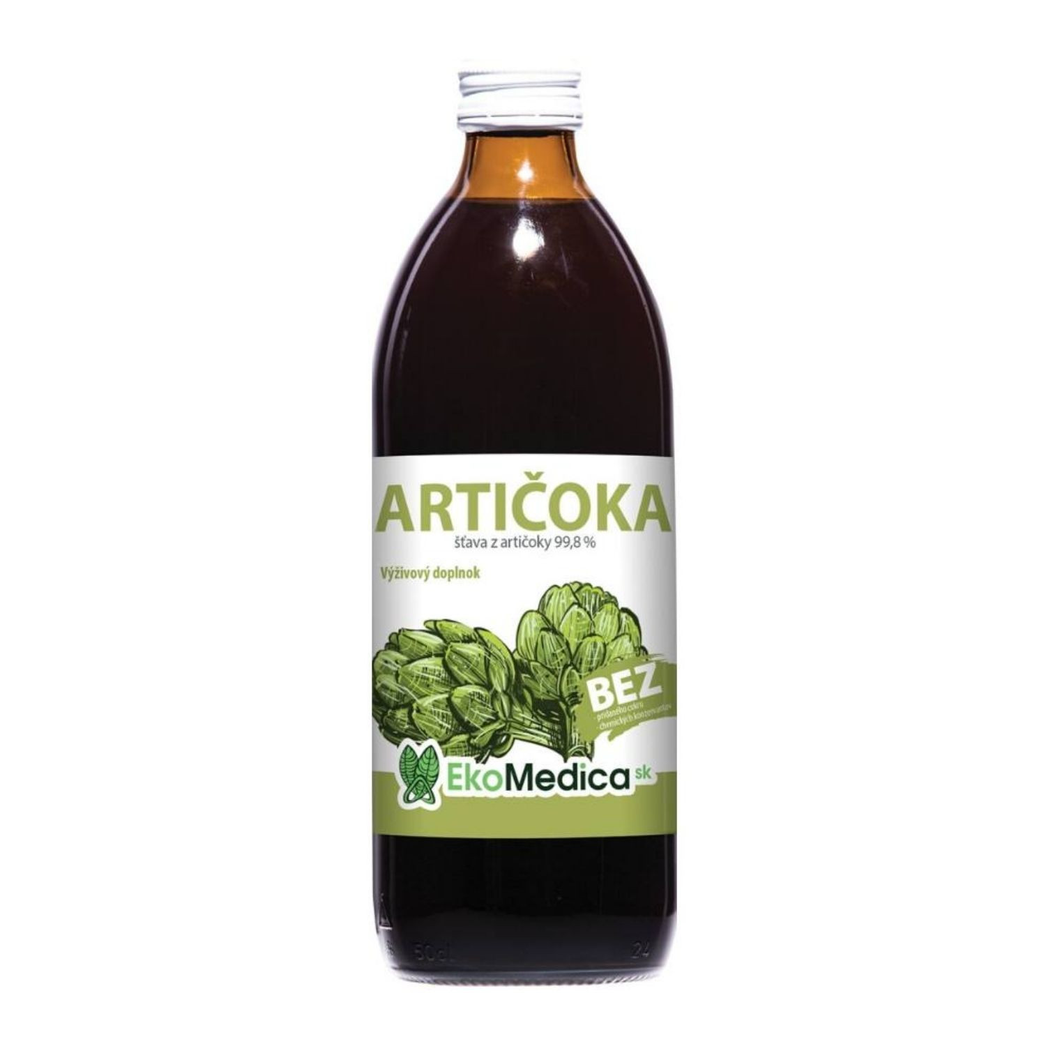EkoMedica Artičoka 99,8% šťava 500 ml - Prírodné liečivé šťavy - 1