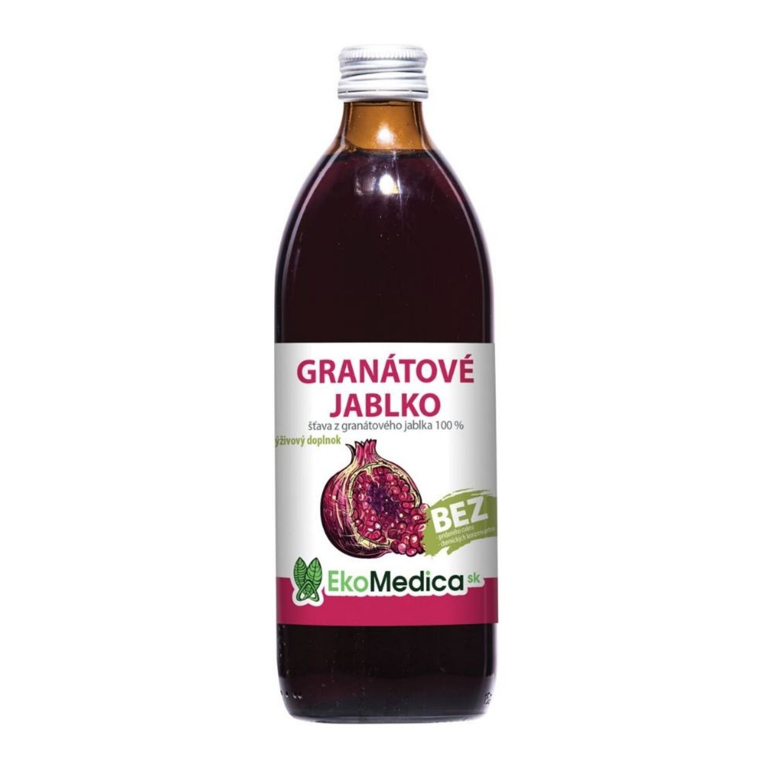 EkoMedica Granátové jablko 100% šťava 500 ml - Prírodné liečivé šťavy - 1