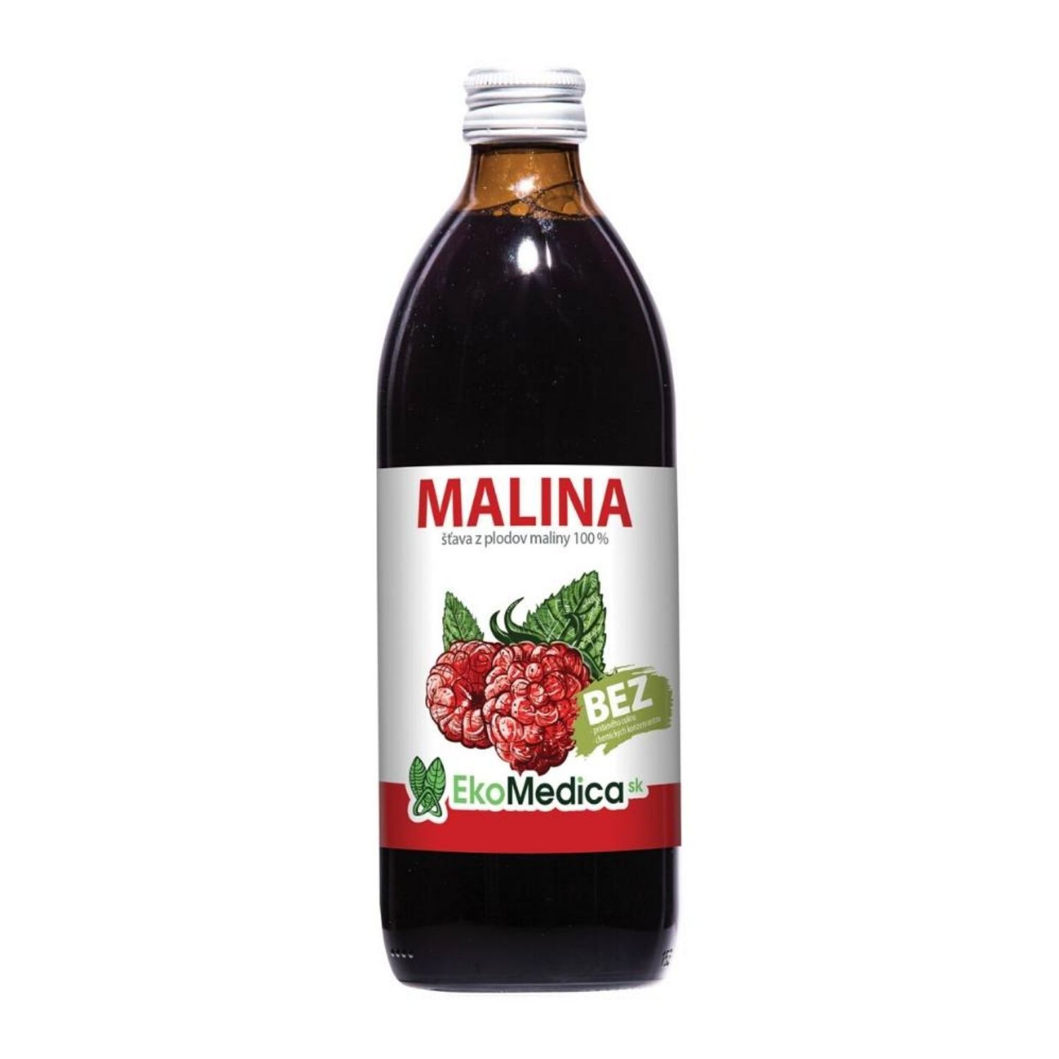 EkoMedica Malina 100% šťava 500 ml - Prírodné liečivé šťavy - 1