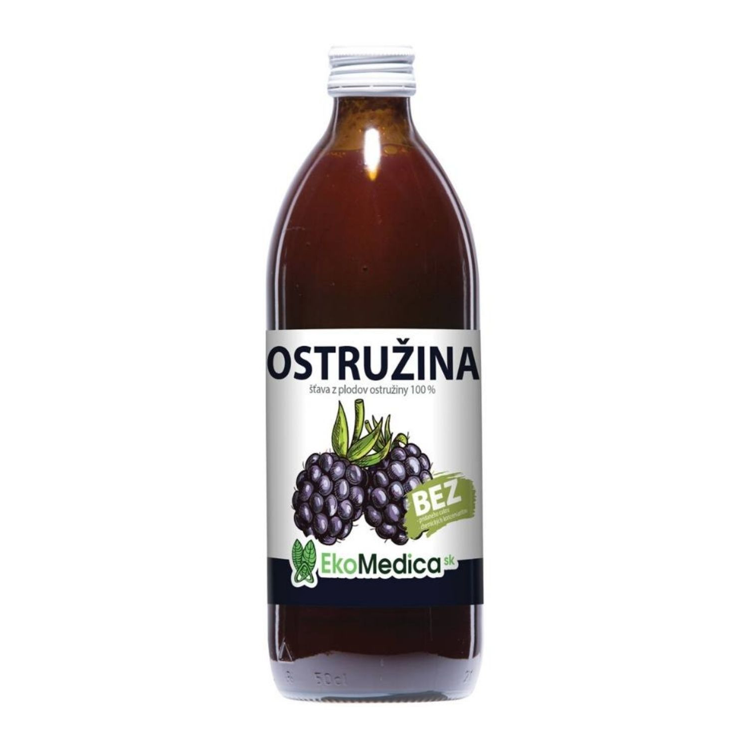EkoMedica Ostružina 100% šťava 500 ml - Prírodné liečivé šťavy - 1