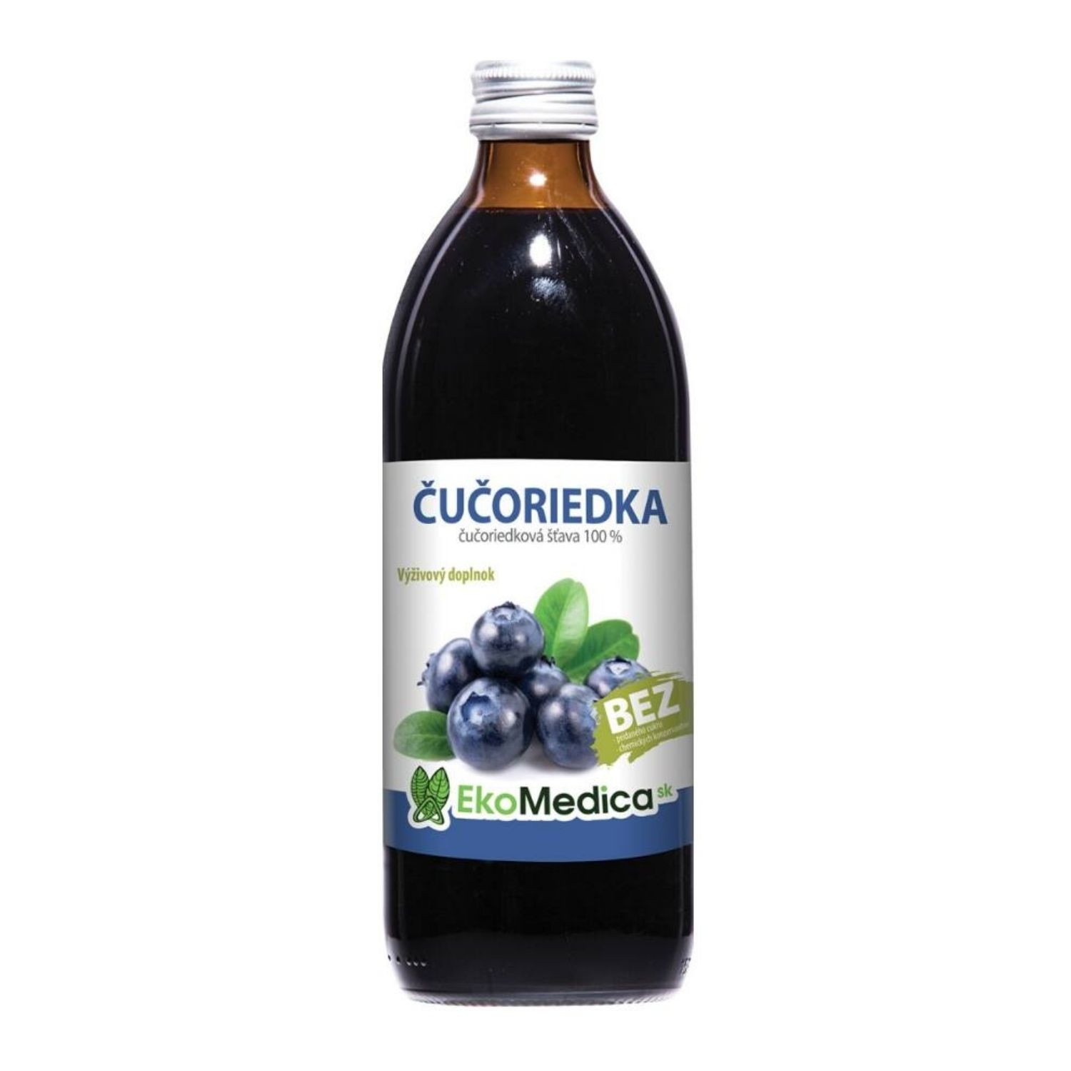 EkoMedica Čučoriedka 100% šťava 500 ml - Prírodné liečivé šťavy - 1