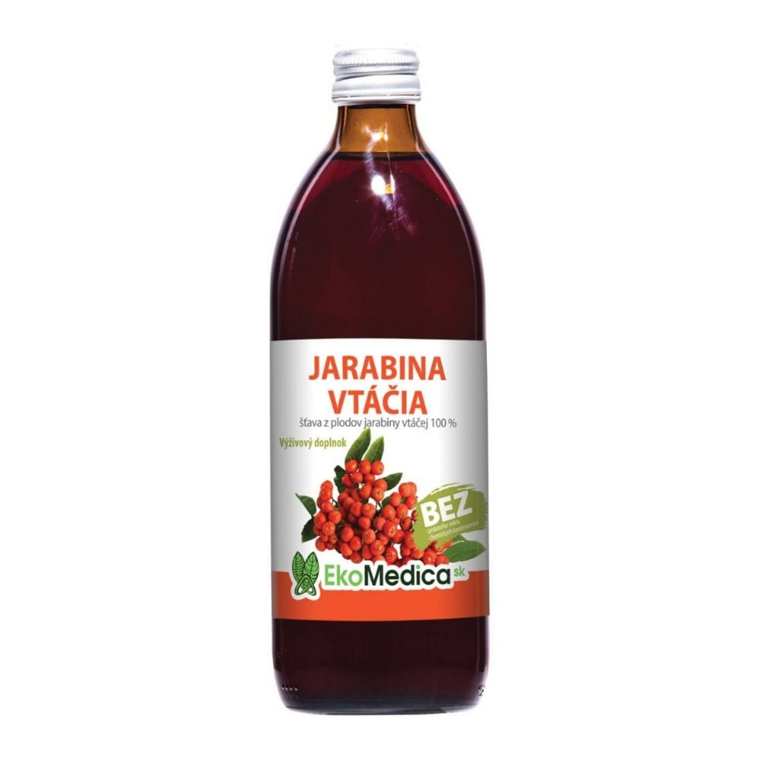 EkoMedica Jarabina vtáčia 100% šťava 500 ml - Prírodné liečivé šťavy - 1
