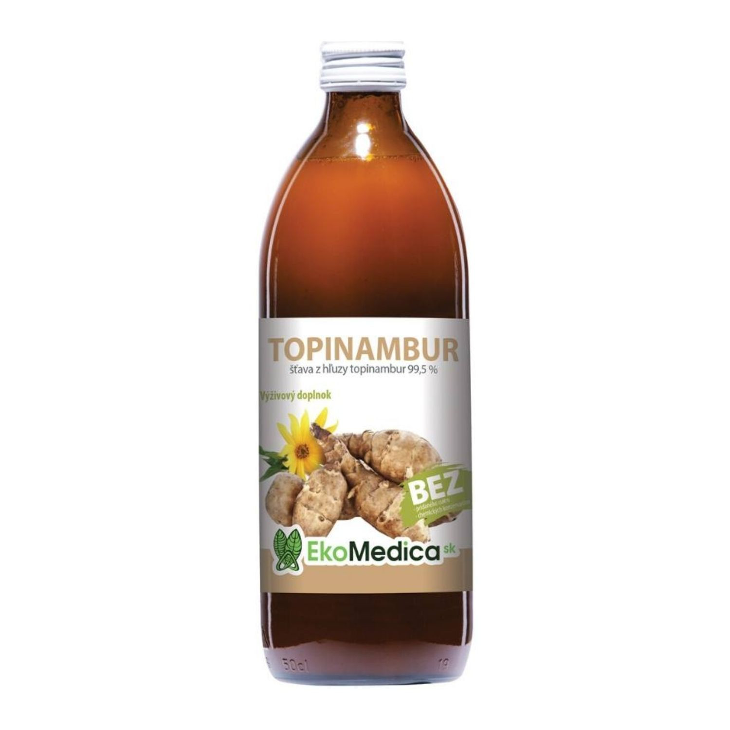 EkoMedica Topinambur 99,5% šťava 500 ml - Prírodné liečivé šťavy - 1