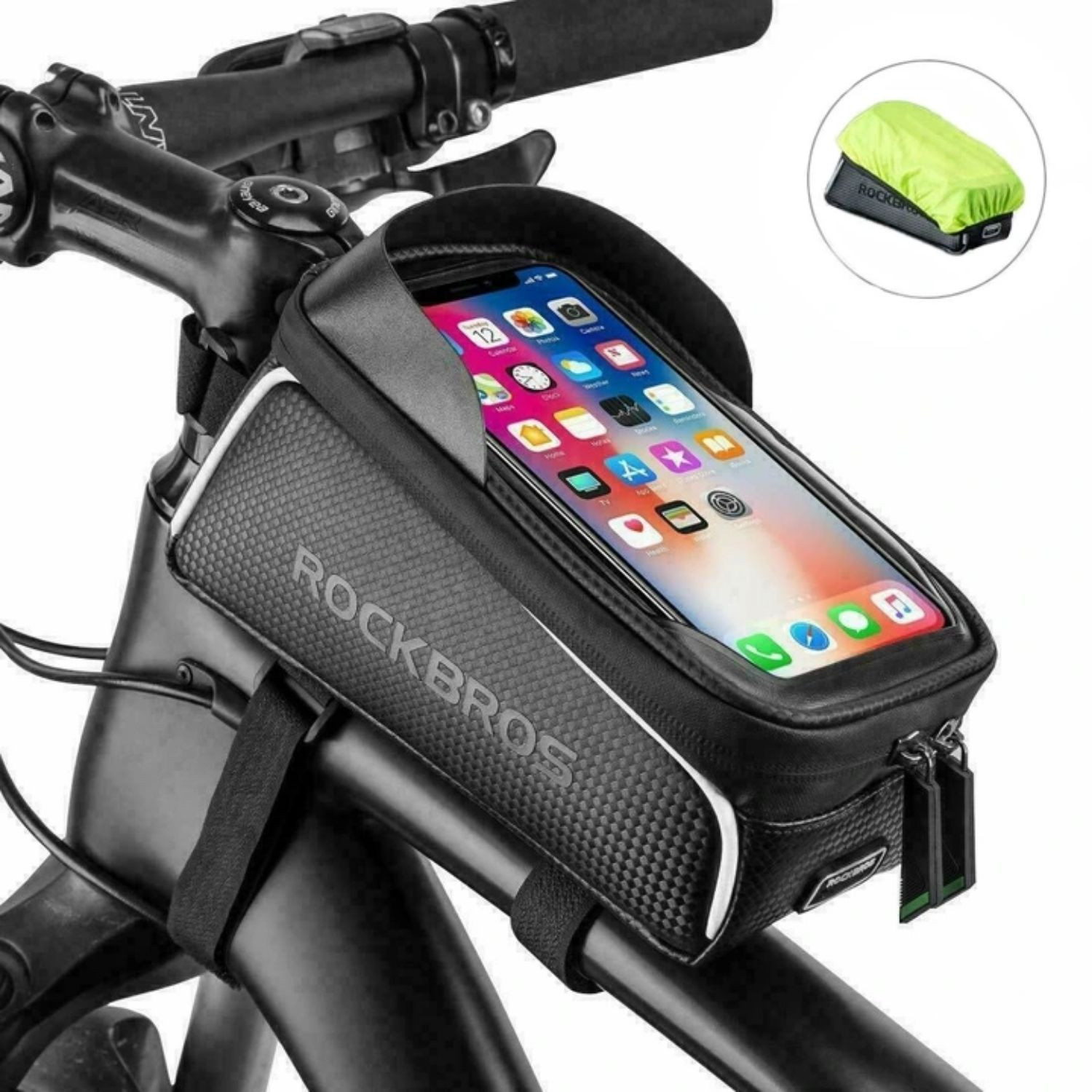 Taška na rám ROCKBROS 017-1BK COVER s puzdrom na mobil - Cyklo tašky - 1