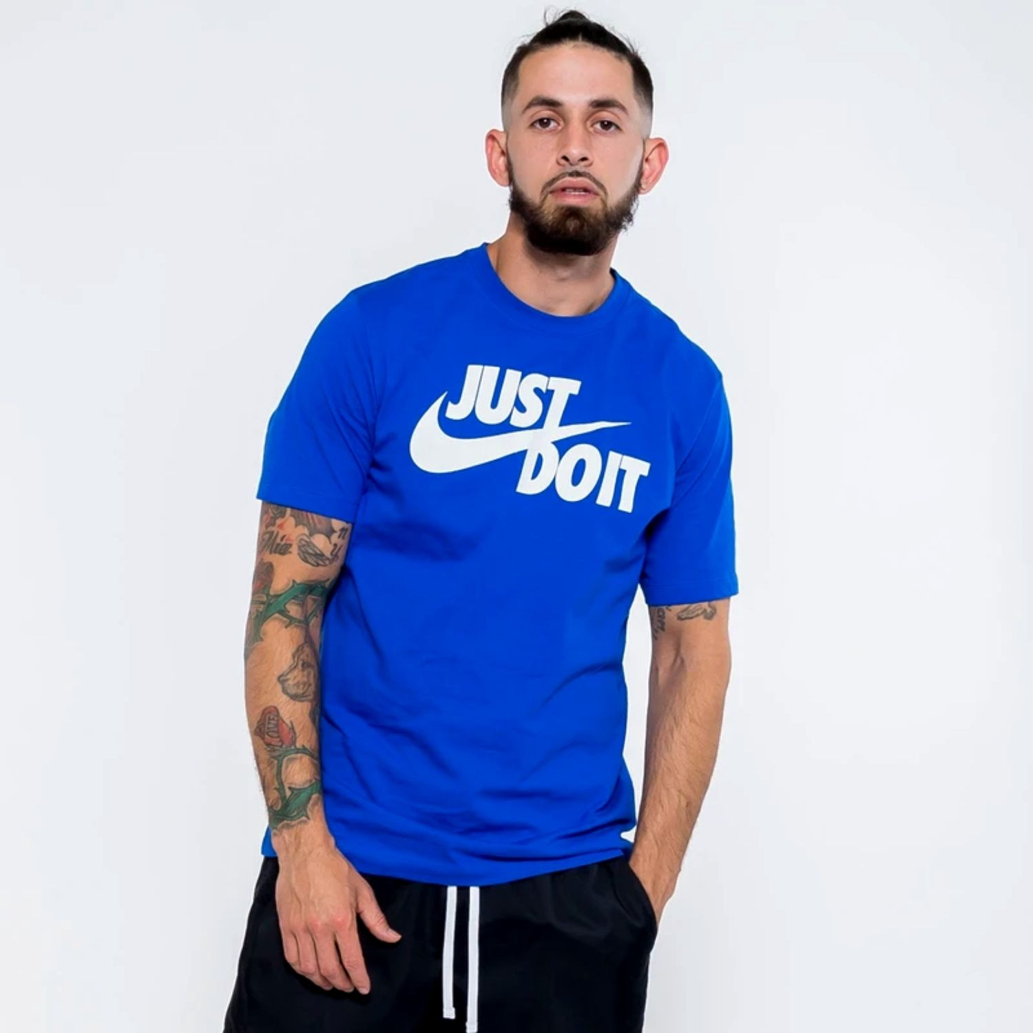 Tričko NIKE NWS Just Do It Swoosh Blue - NIKE - 1
