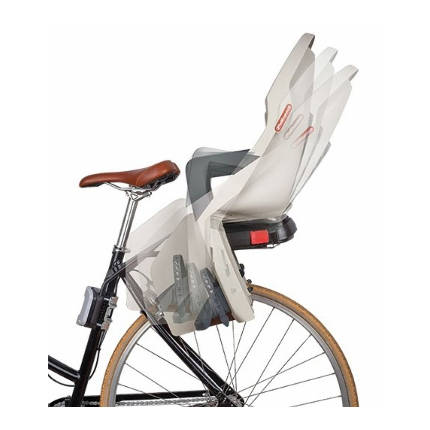 Detská sedačka zadná POLISPORT Guppy RS na sedl. trubku Beige - Detské sedačky - 3