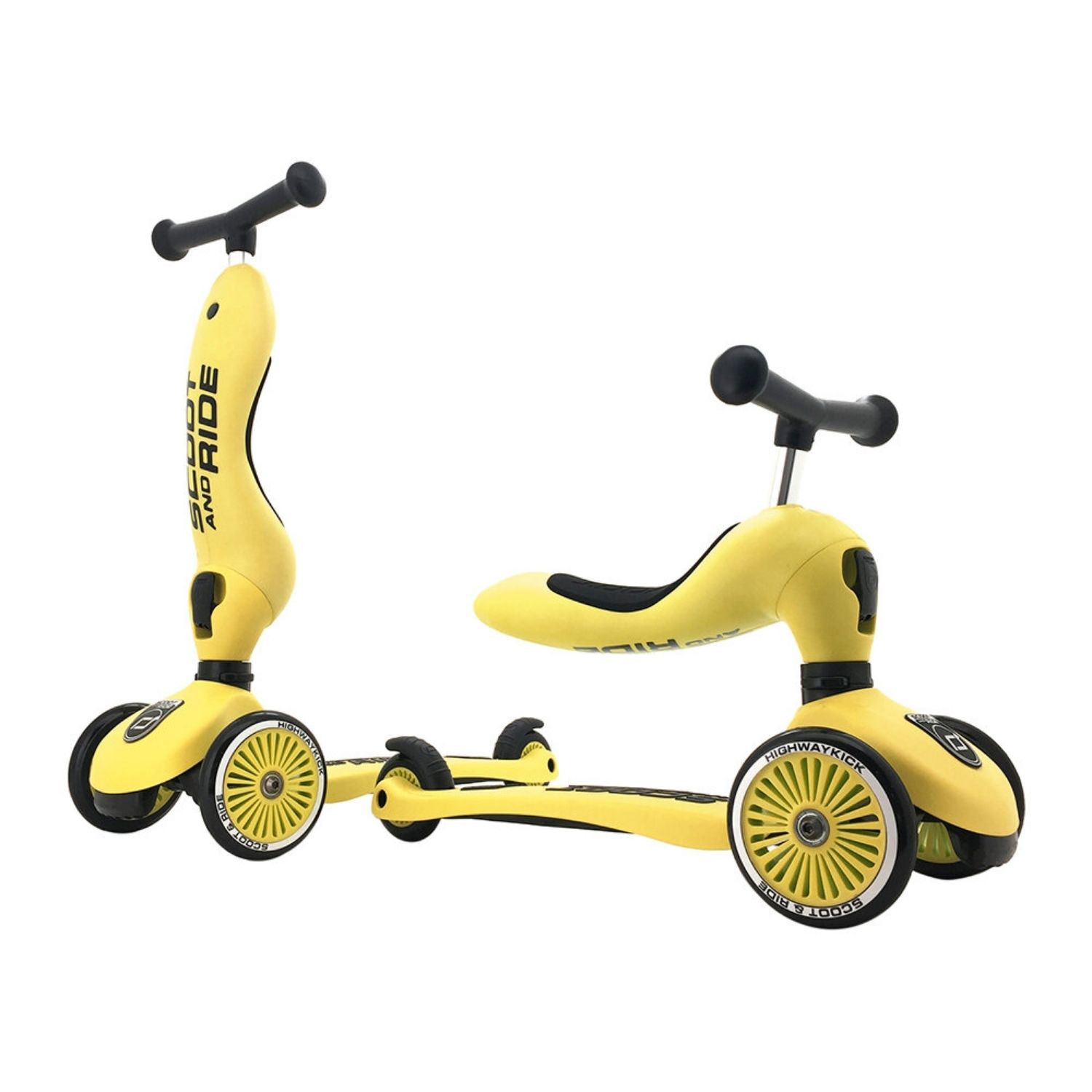 Kolobežka/odrážadlo SCOOT & RIDE Highwaykick 1 Lemon - Deti - 2
