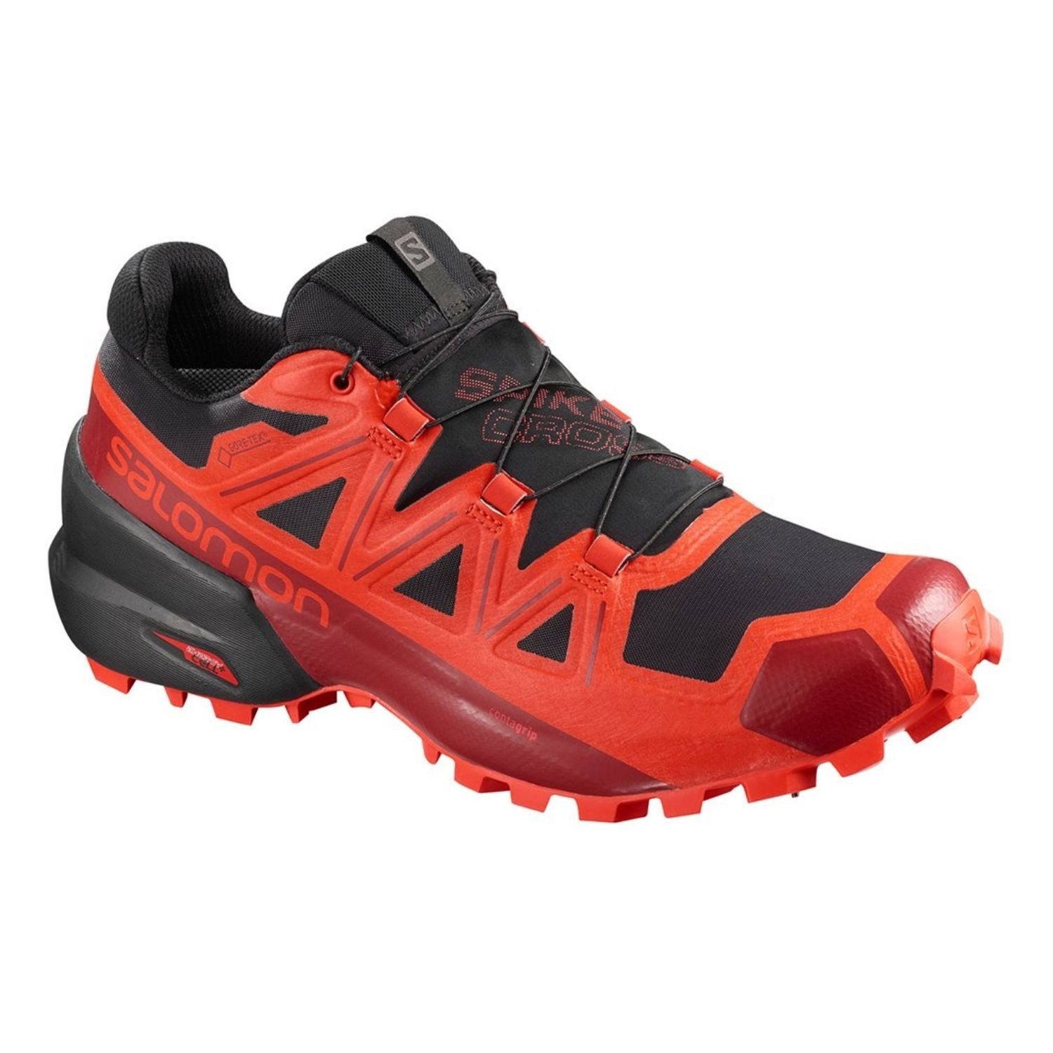 Obuv SALOMON Spikecross 5 GTX Black/Red - Športová obuv - 1