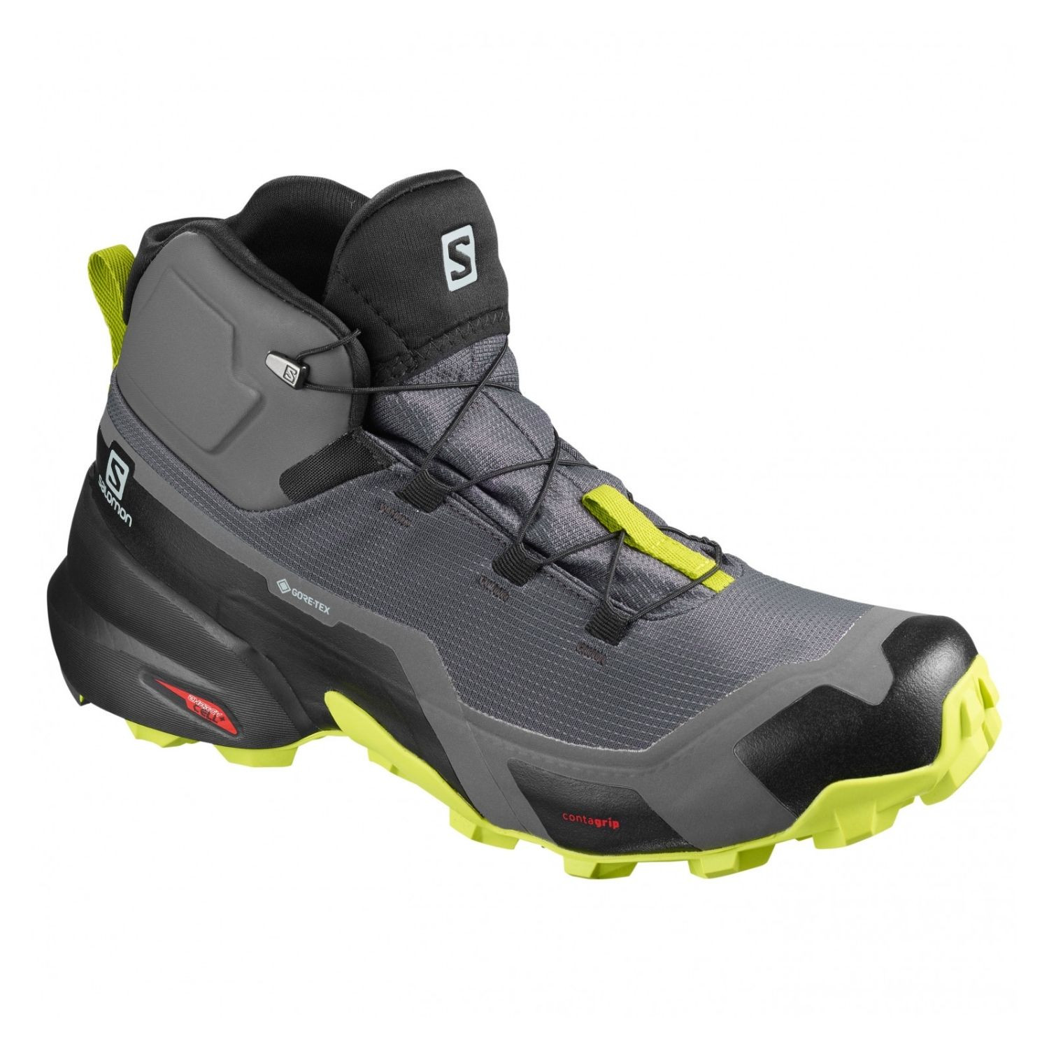 Topánky SALOMON Cross Hike Mid GTX Grey/Yellow - Turistická obuv - 1