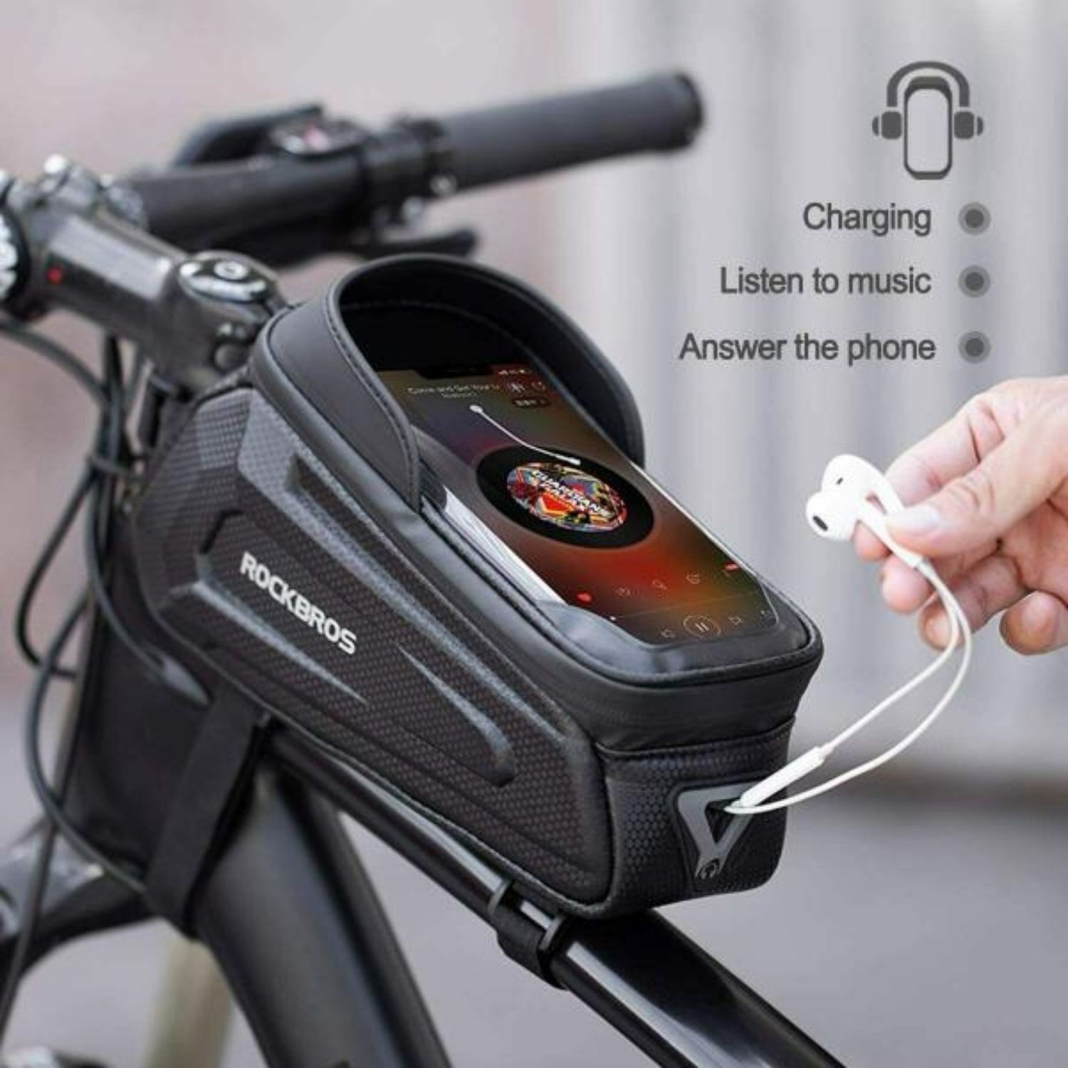 Taška na rám ROCKBROS B68 s puzdrom na mobil - Cyklo tašky - 3