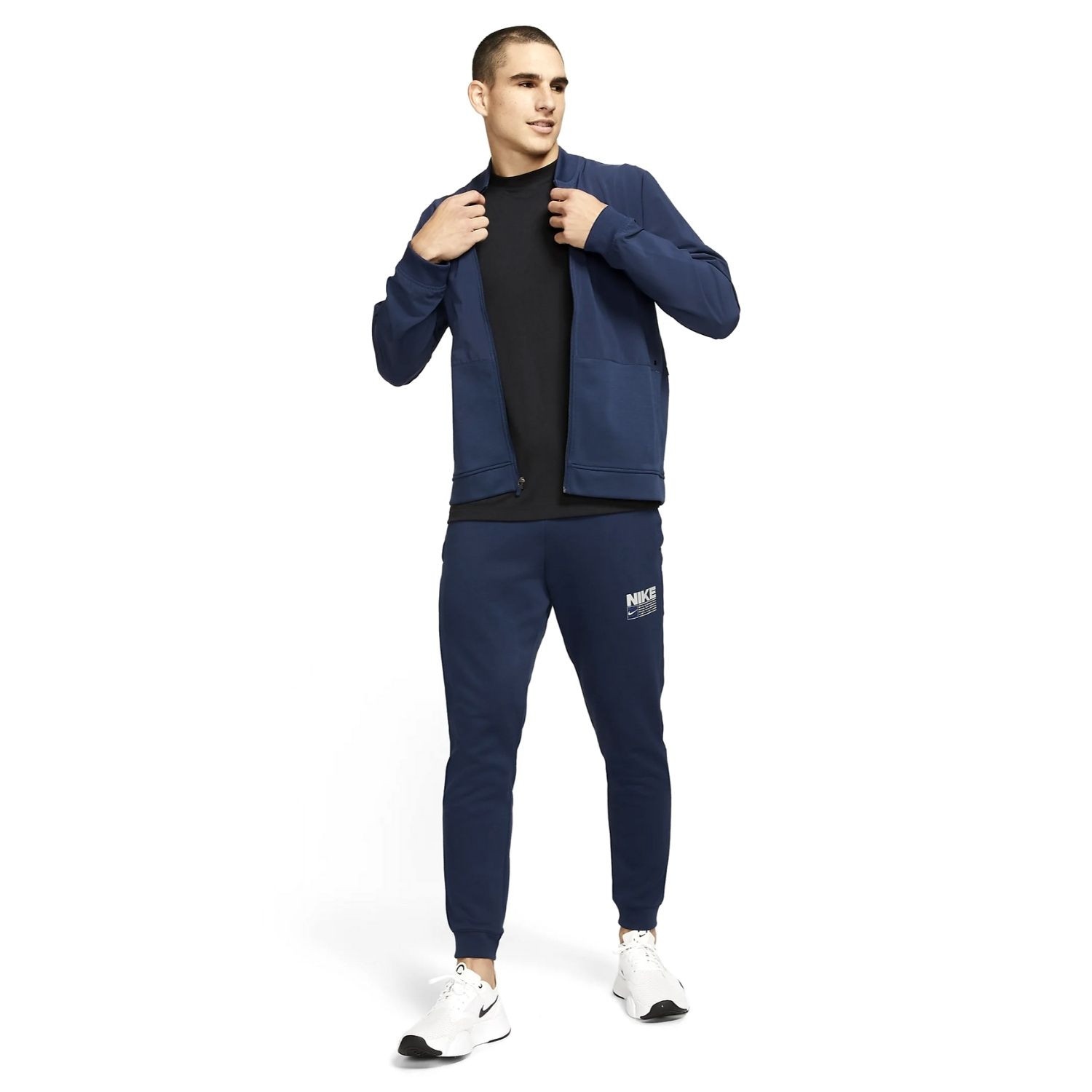 Mikina NIKE Dri-FIT Men's Long-Sleeve Blue - Mikiny bez kapucne - 6