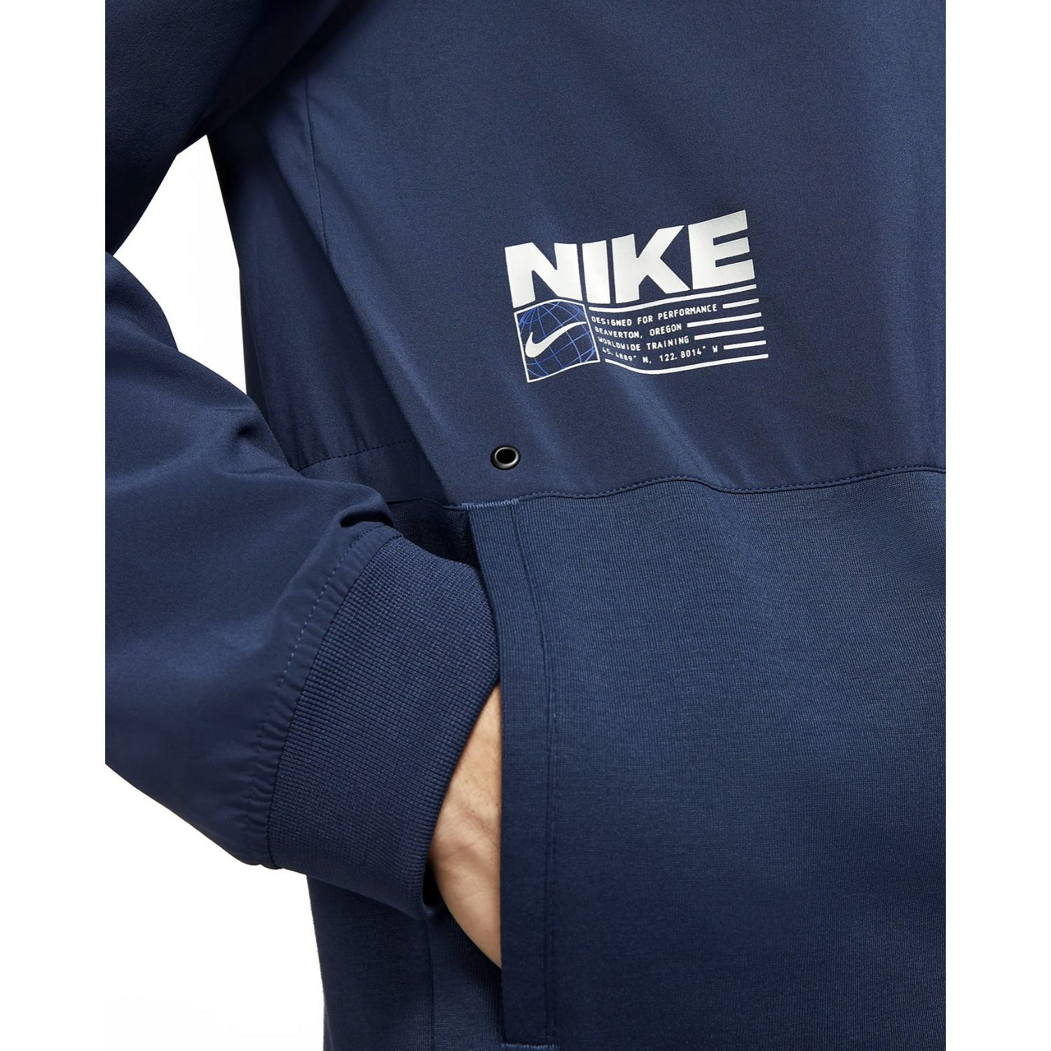 Mikina NIKE Dri-FIT Men's Long-Sleeve Blue - Mikiny bez kapucne - 5