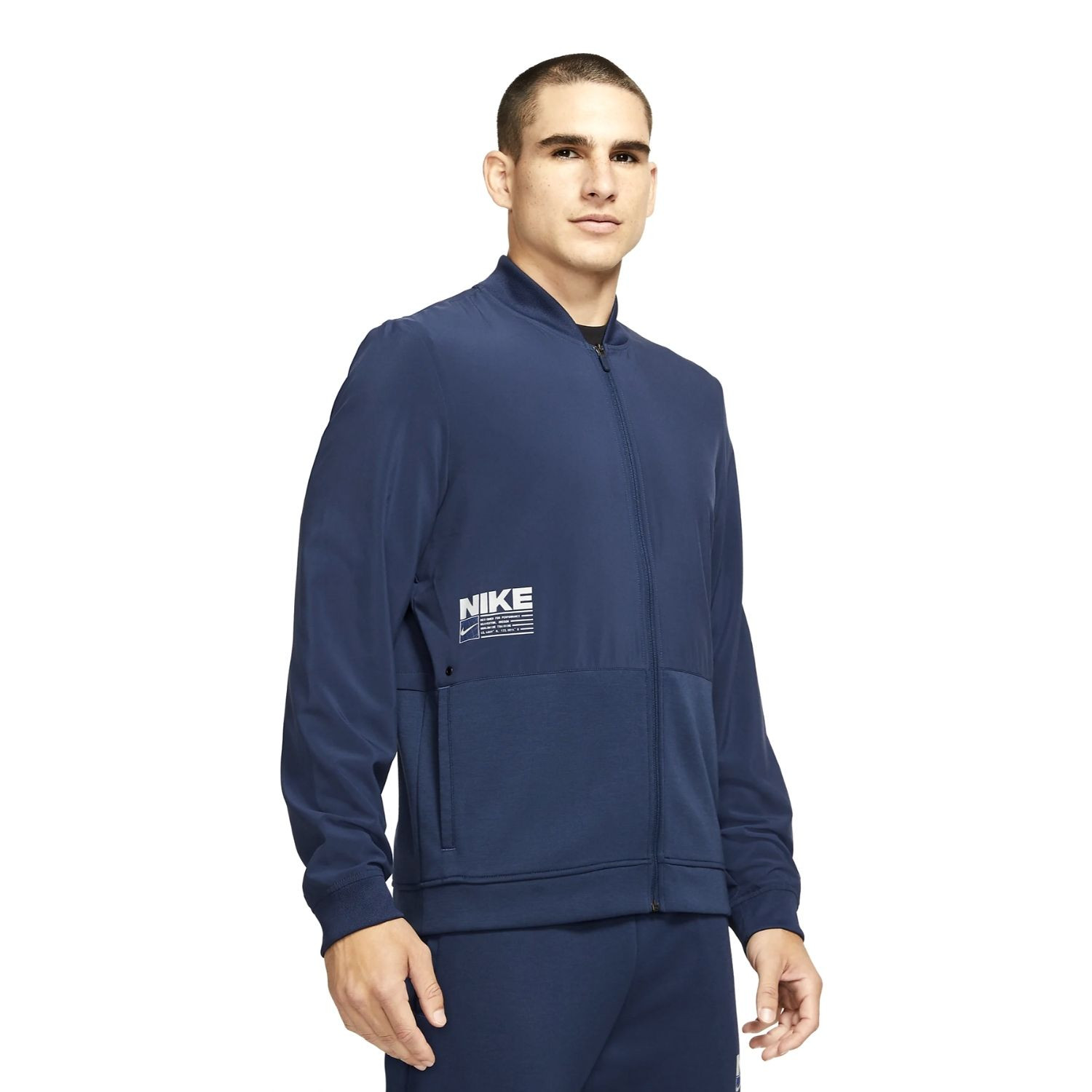 Mikina NIKE Dri-FIT Men's Long-Sleeve Blue - Mikiny bez kapucne - 1