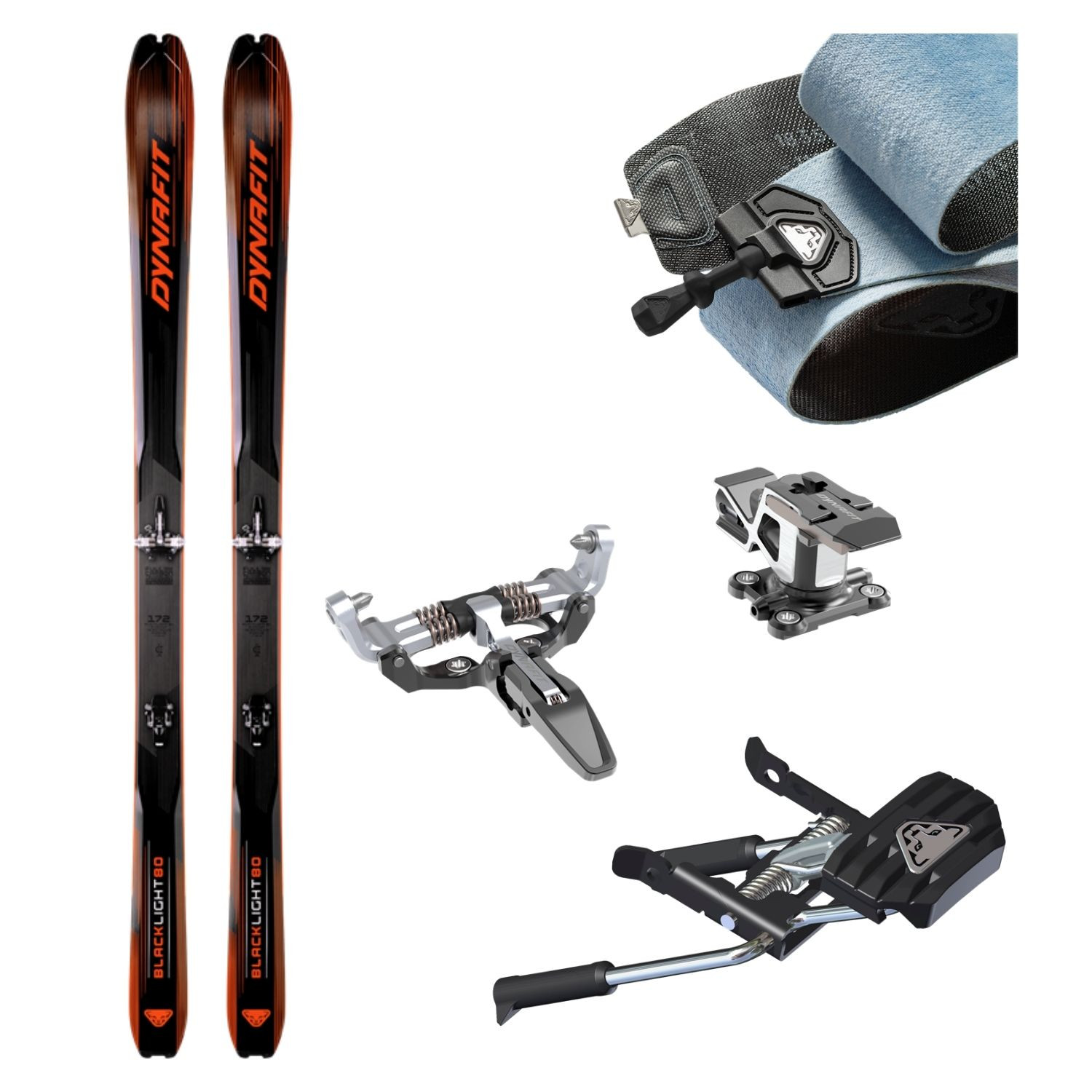 Skialpový set DYNAFIT Blacklight 80 s pásmi a viazaním Superlite 150 - Skialp sety -Unisex - 1