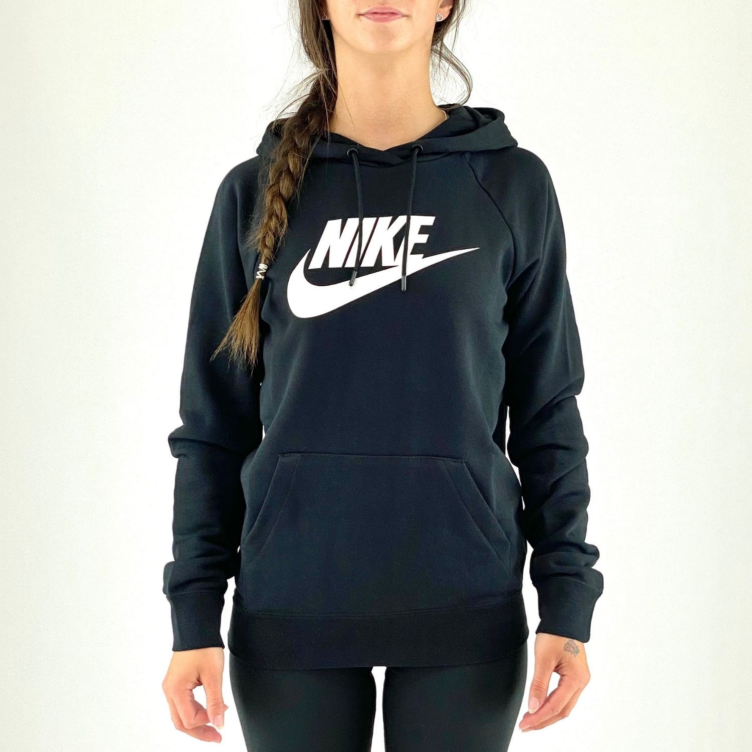 Mikina NIKE W NSW Essntl FLC GX Hoodie Black - Mikiny s kapucňou - 1