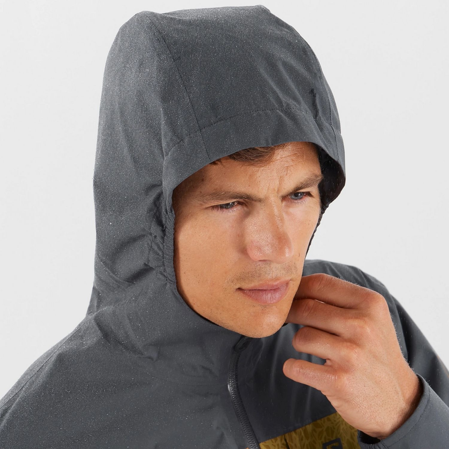 Bunda SALOMON XA 2,5L Waterproof Jacket Cumin/Ebony - Bundy & Vesty - 4