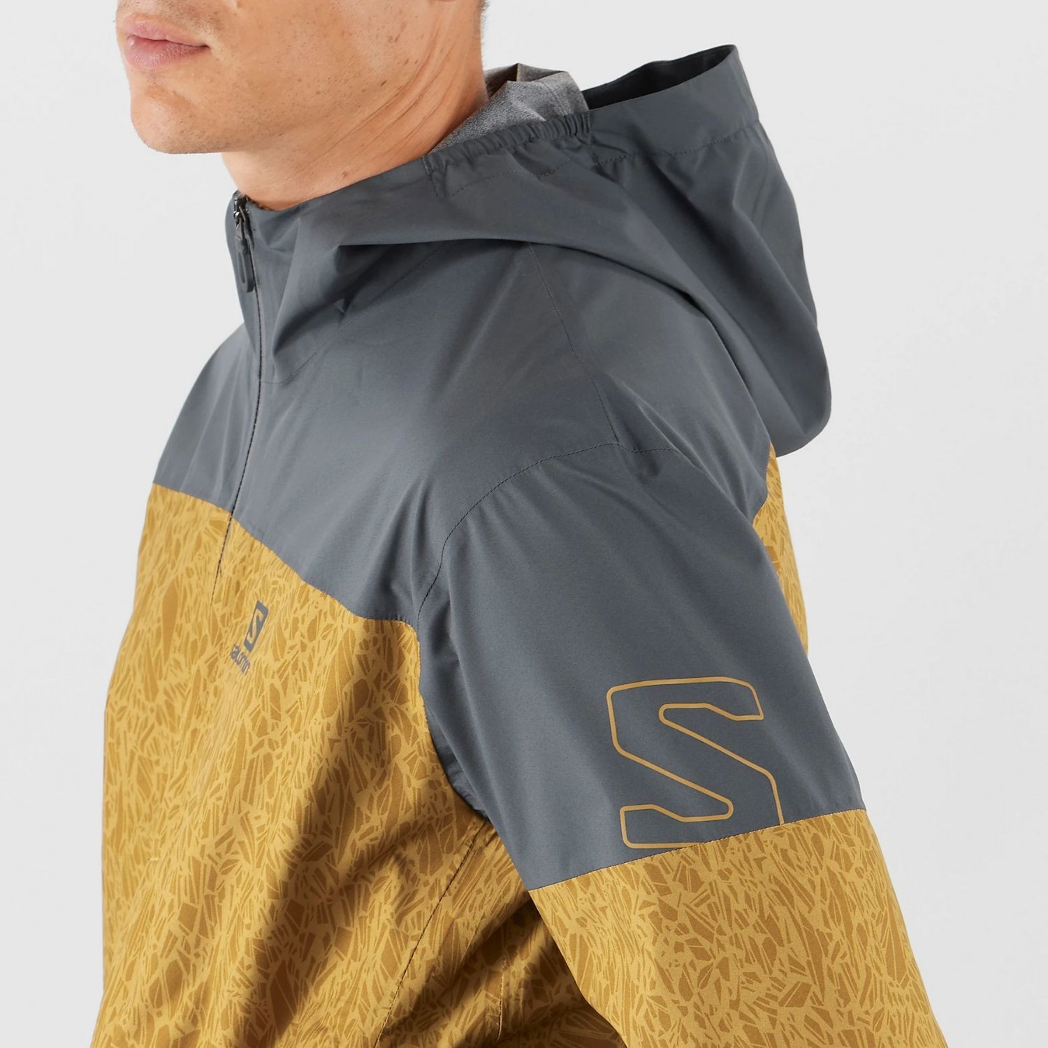 Bunda SALOMON XA 2,5L Waterproof Jacket Cumin/Ebony - Bundy & Vesty - 5