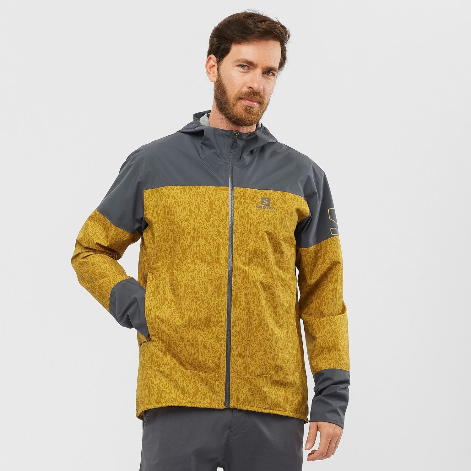 Bunda SALOMON XA 2,5L Waterproof Jacket Cumin/Ebony - Bundy & Vesty - 1