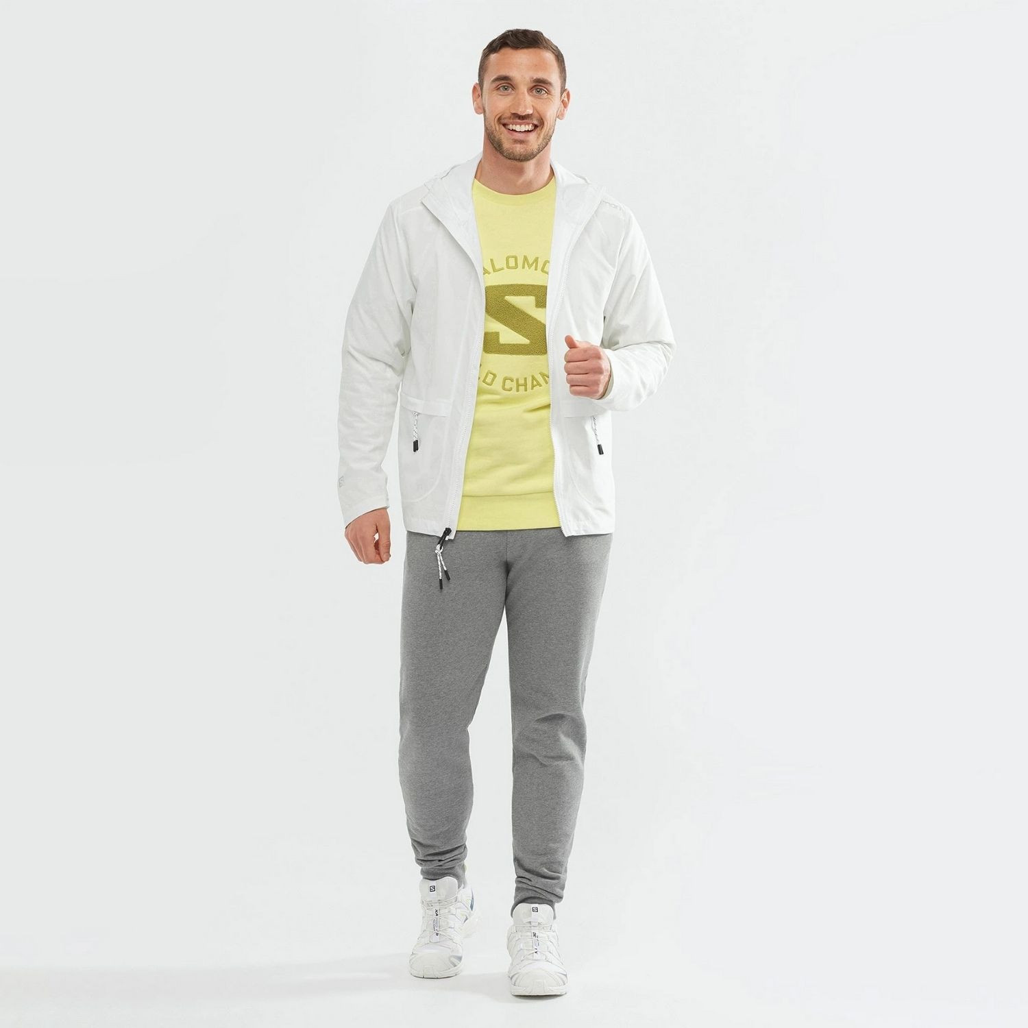 Tepláky SALOMON Outlife Track Pant Grey - Tepláky - 3